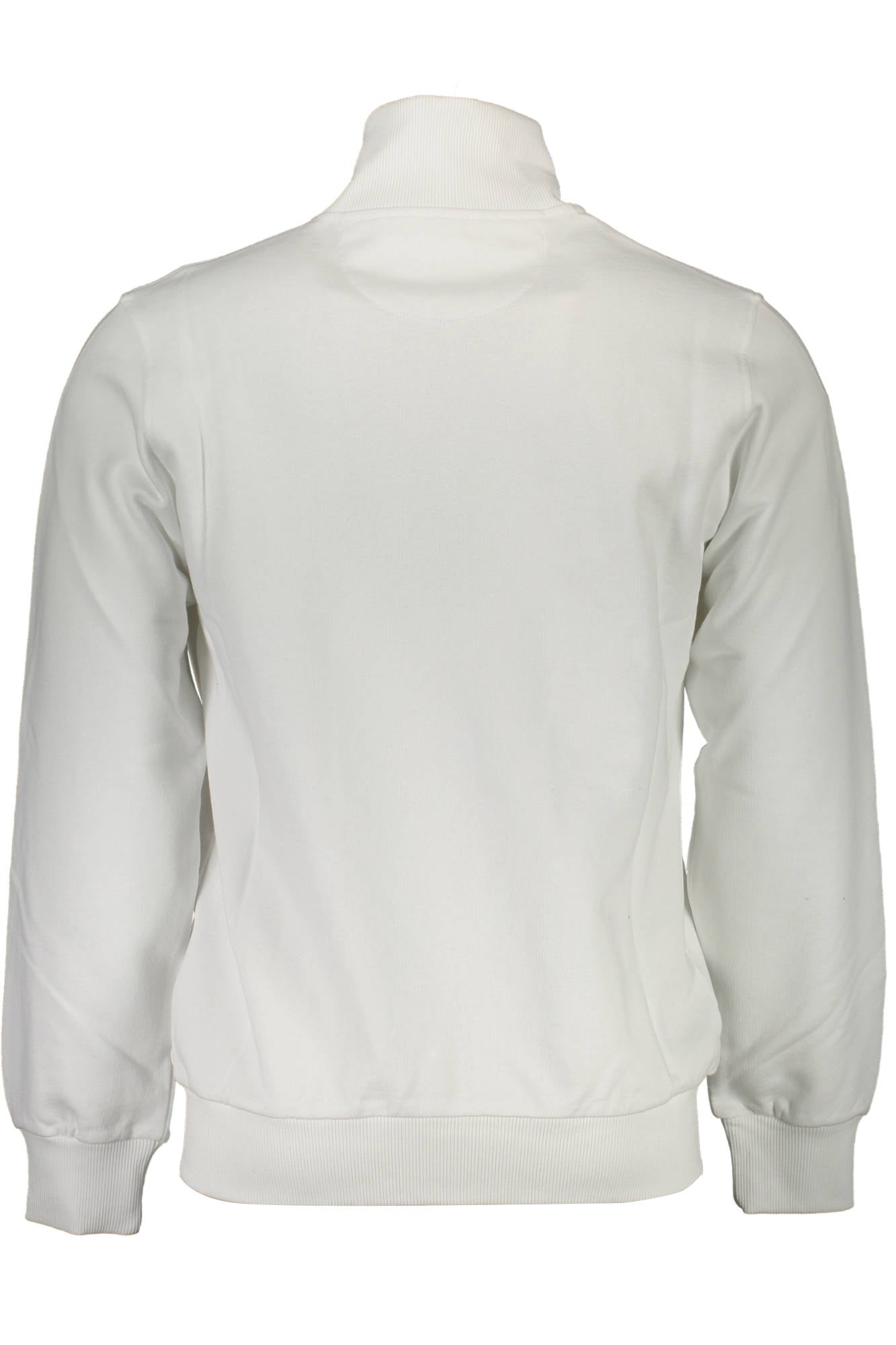 XMF005-FP059_BIANCO_00001 – Herren Sweatshirt Weiß – Langarm-Fleece mit Reißverschluss & Taschen – Größe: M, L, XL, 2XL – Farbe: Bianco