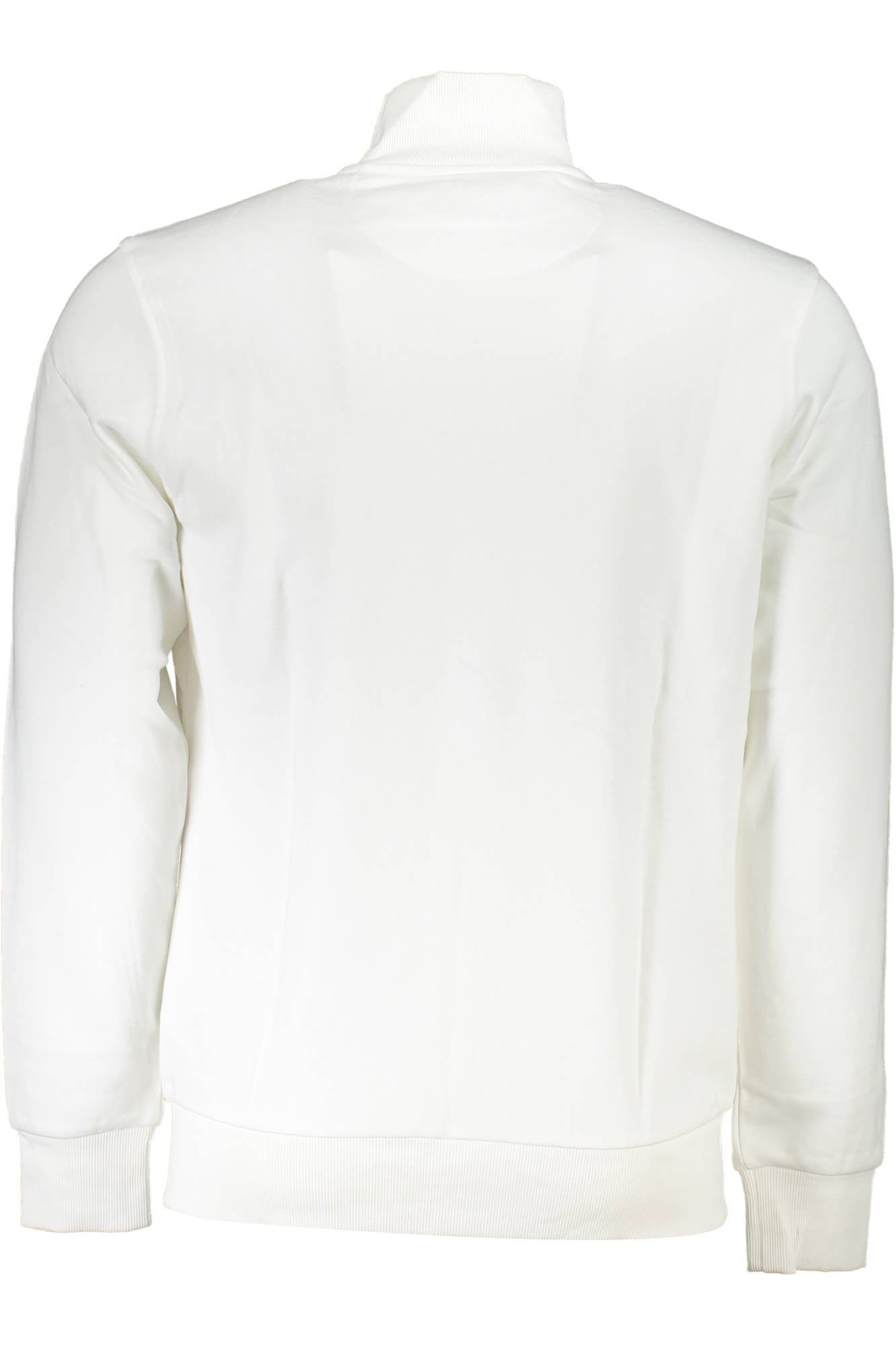 XMF010-FP112_BIANCO_00001 – Stilvolles Herren-Sweatshirt in Weiß mit Reißverschluss und Stickerei – Größe: M, L – Farbe: Bianco