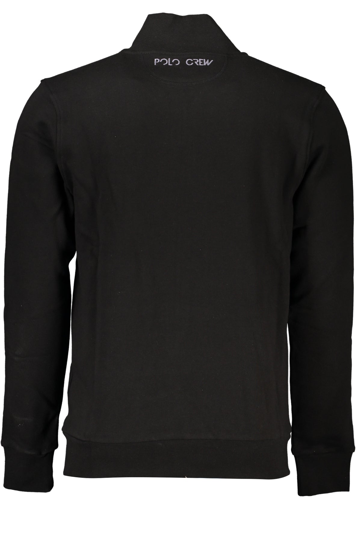 XMF012FP564_NE09999 – Herren-Schwarz-Sweatshirt mit Reißverschluss & Stickerei - Regular Fit – Größe: S, M, L, XL, 2XL, 3XL – Farbe: Nero