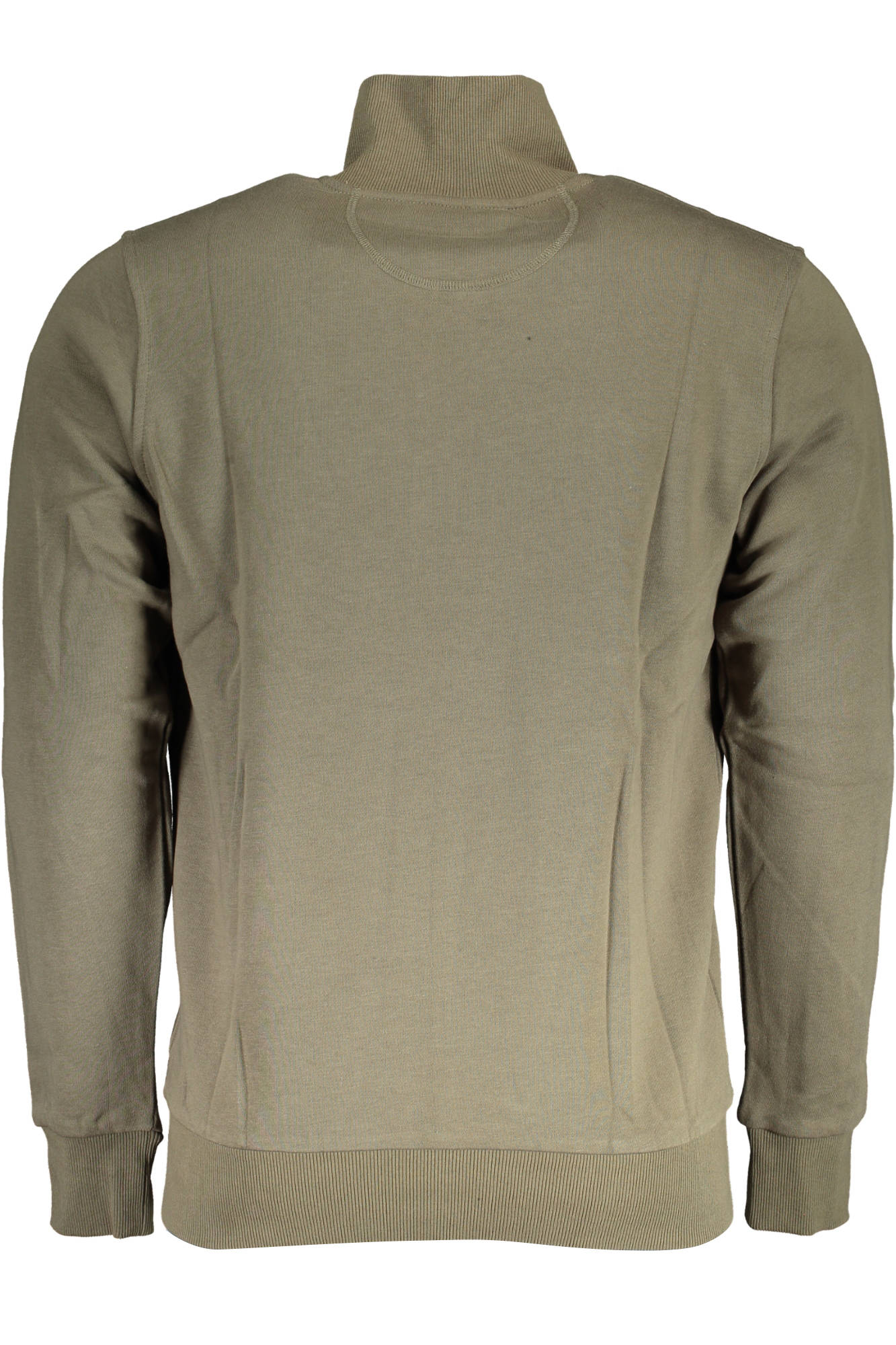 XMF005-FP548_VERDE_03069 – Grünes Herren-Sweatshirt mit Reißverschluss aus Fleece und Stickerei – Größe: M, L, XL, 2XL, 3XL – Farbe: Verde