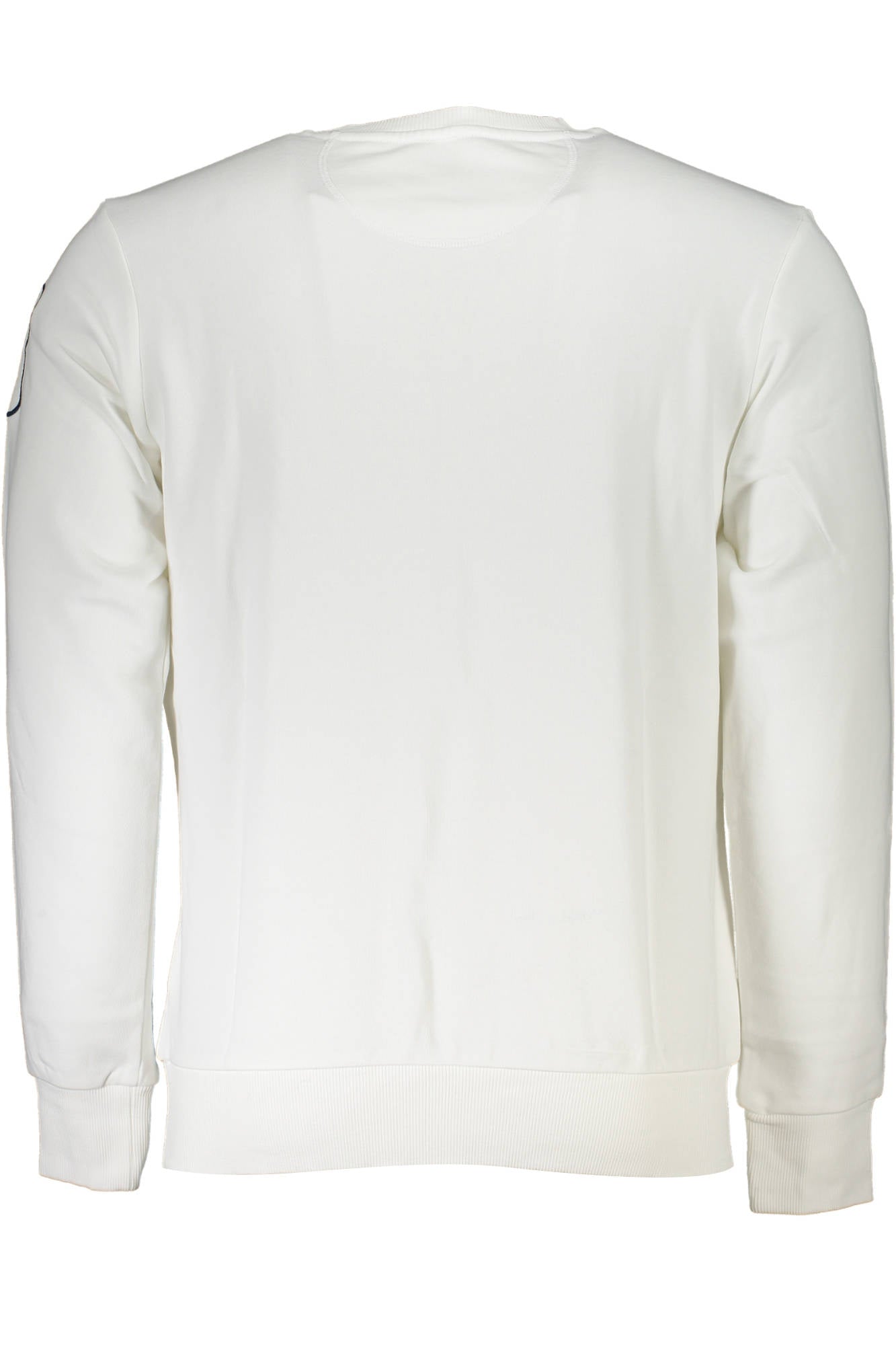 XMF310-FP112_BIANCO_00001 – Herren-Sweatshirt Weiß: Langarm, Rundhalsausschnitt, Stickerei, Kontrast – Größe: XL – Farbe: Bianco