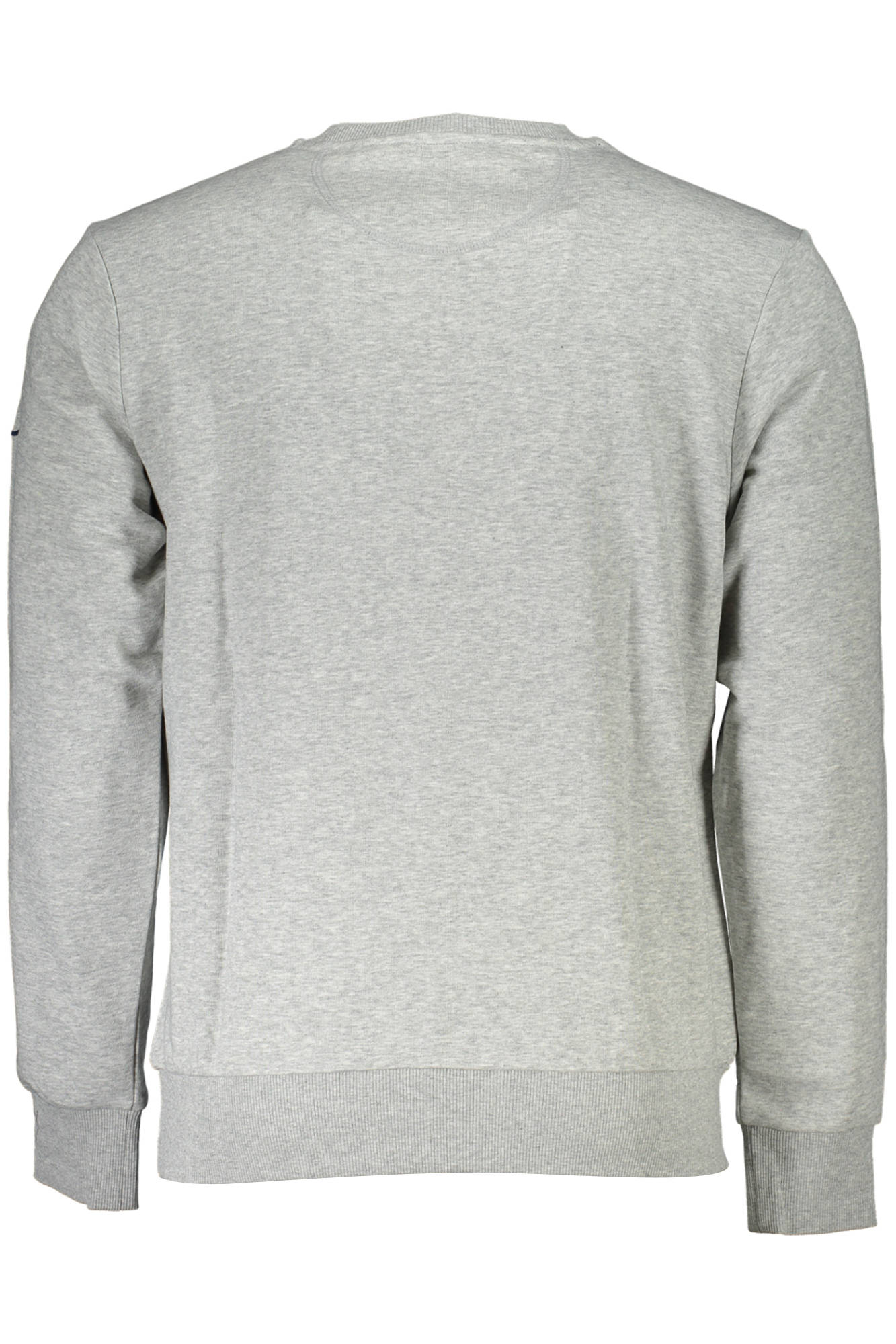 XMF310-FP112_GRIGIO_01001 – Graues Herren-Sweatshirt ohne Reißverschluss mit Stickerei und Kontrastdetails – Größe: M, XL – Farbe: Grigio