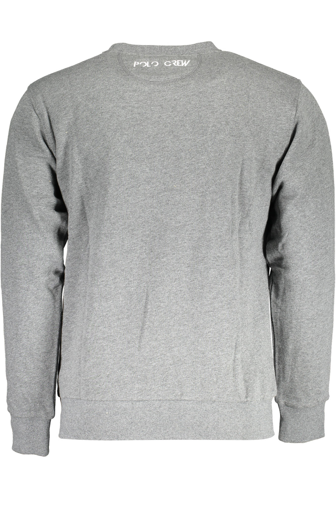 XMF004-FP548_GRIGIO_01049 – Graues Herren-Sweatshirt: Stilvoll & Sportlich mit Stickerei & Details – Größe: S, M, L, XL, 2XL, 3XL – Farbe: Grigio