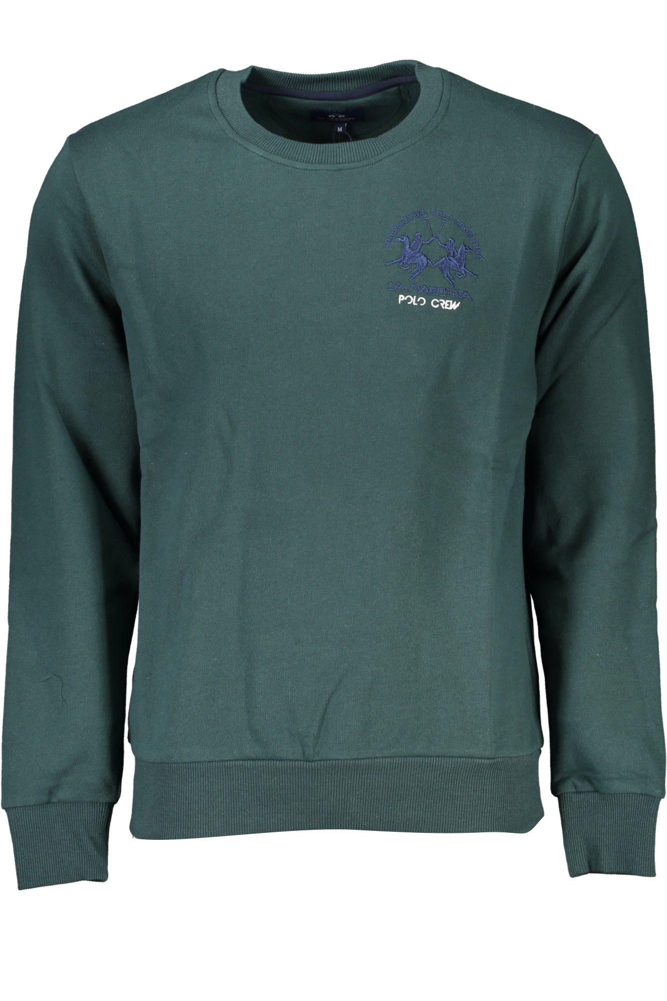 XMF011FP564_VE03132 – Herren Langarm-Sweatshirt Grün - Gefüttert mit Stickerei & Logo – Größe: S, M, L, XL, 2XL, 3XL – Farbe: Verde
