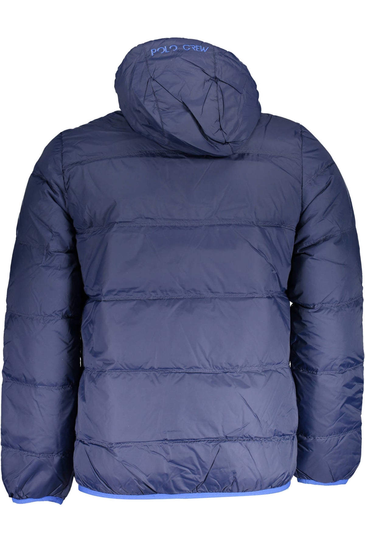 XMO011-PA012_BLU_07017 – Herrenjacke Blau: Abnehmbare Kapuze & Stickerei, Vielseitig Elegant – Größe: S, M, L, XL, 2XL – Farbe: Blu