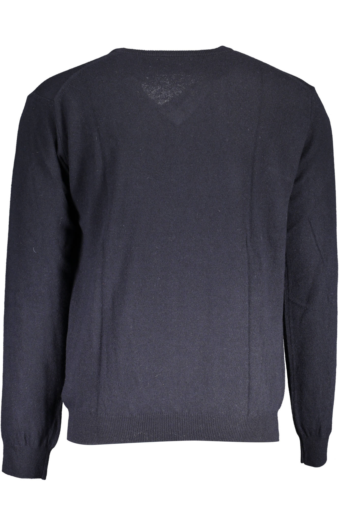 XMS001-YW084_BLU_07017 – Moderner Herrenpullover in Blau: V-Ausschnitt & Stickereidetails – Größe: S, L, XL, 2XL, 3XL, M – Farbe: Blu
