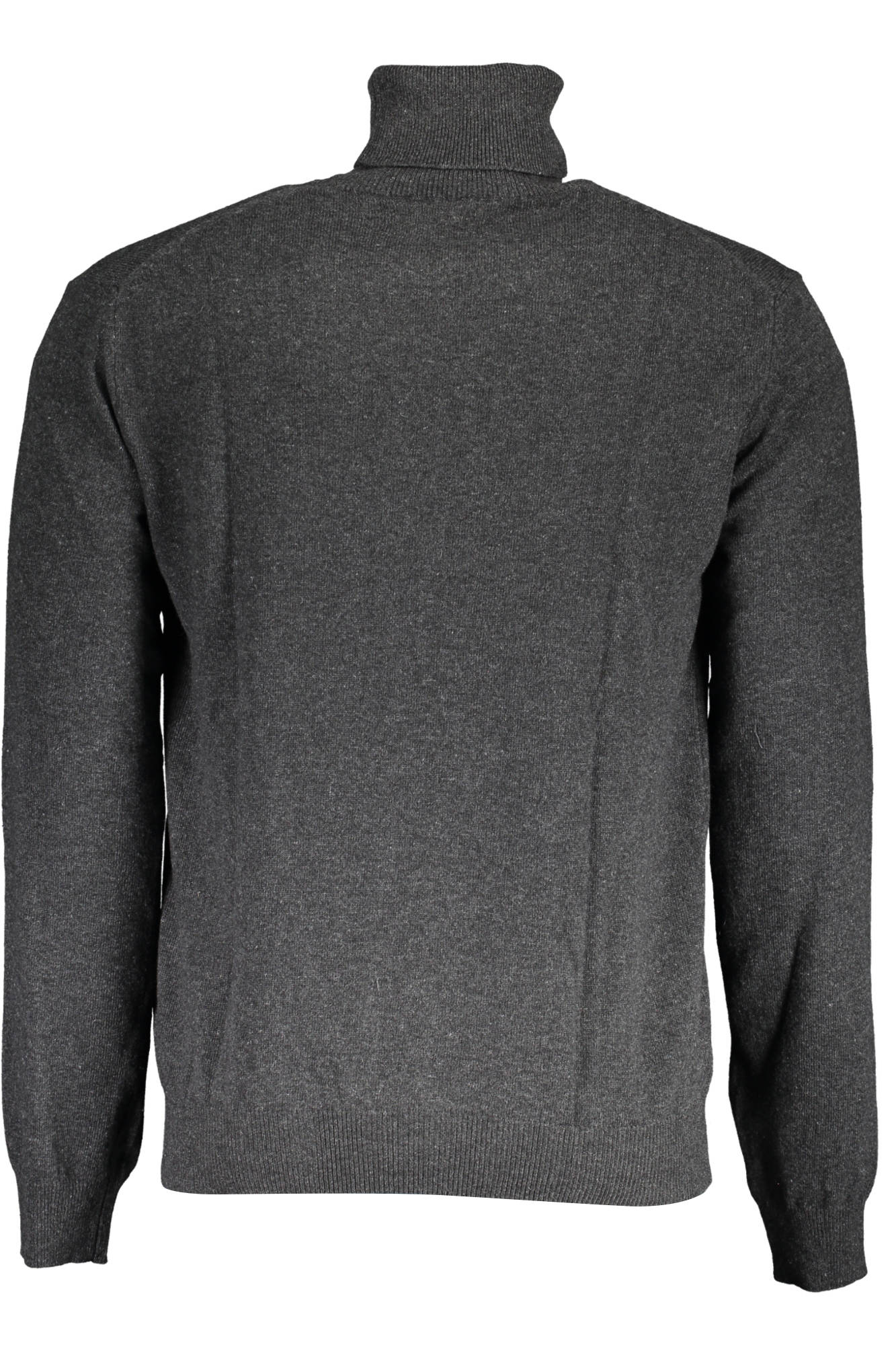 XMS005-YW084_GRIGIO_01049 – Grauer Rollkragenpullover mit Stickerei und Logo für Herren – Größe: L, XL, 2XL, M – Farbe: Grigio