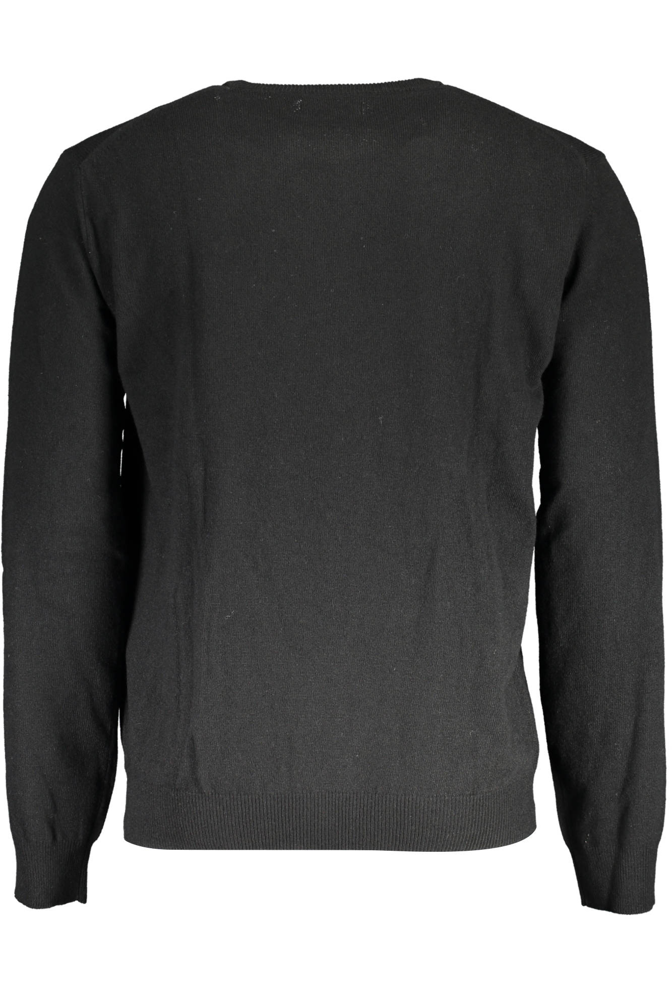 XMS004-YW084_NERO_09999 – Eleganter schwarzer Herrenpullover mit Stickerei und Rundhals – Größe: S, M, L, XL, 2XL, 3XL – Farbe: Nero