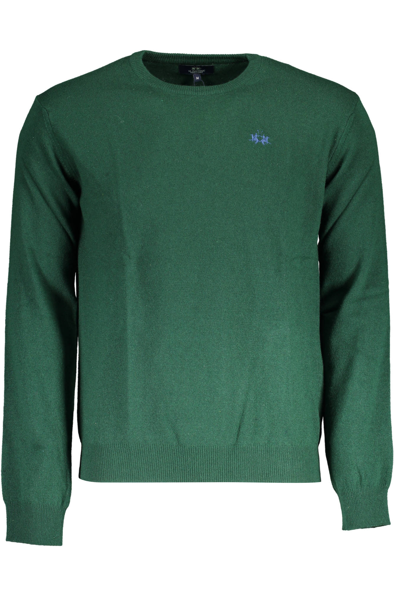 XMS004-YW084_VERDE_03221 – Herren-Sweatshirt Grün: Langarm, Rundhals, Mit Stickerei-Details – Größe: 2XL, 3XL, XL, L – Farbe: Verde