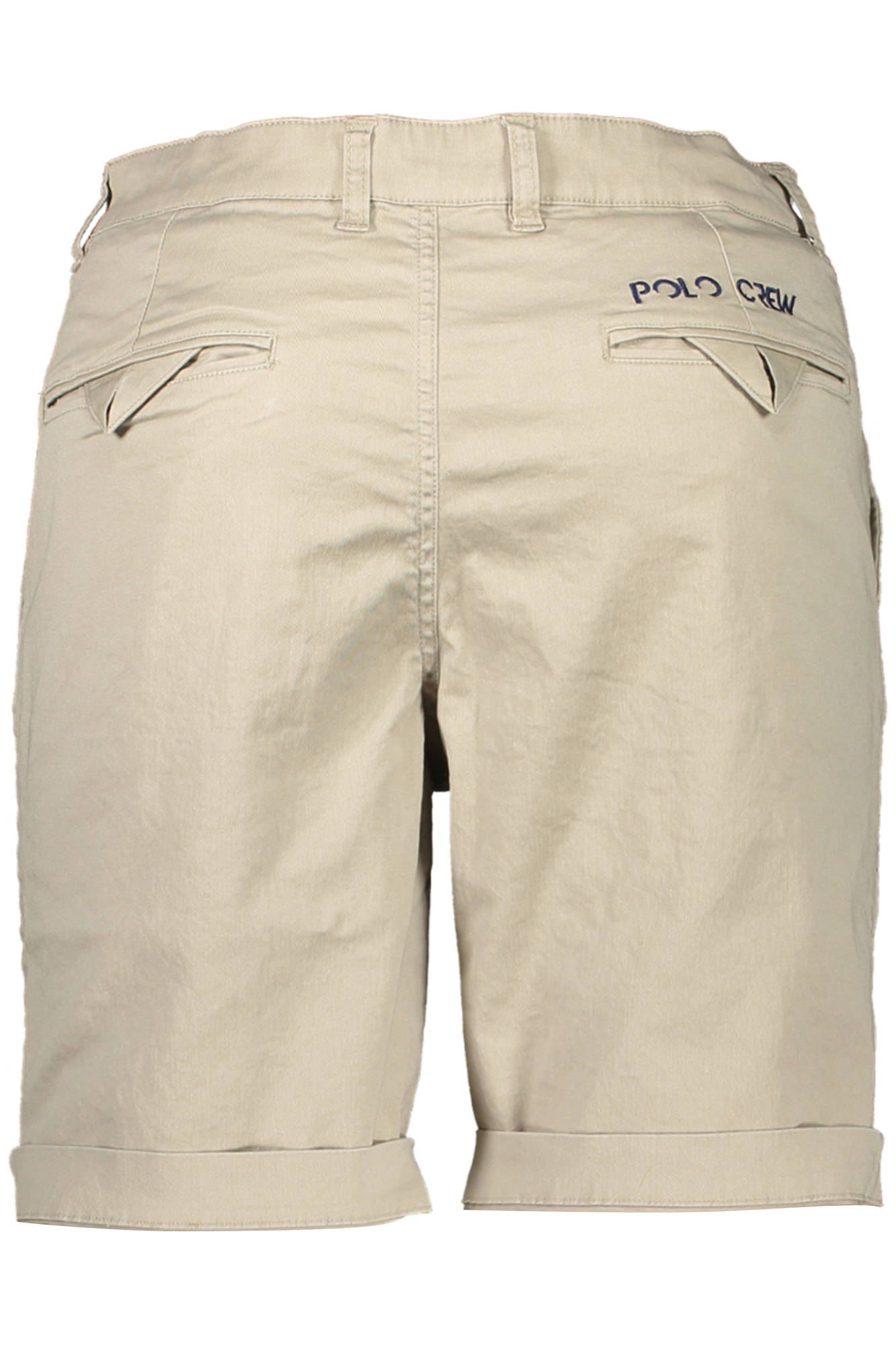XMB004-TW454_BEIGE_04033 – Herren Bermuda Hose Beige - Slim Fit mit Stickerei und Logo – Größe: 31 – Farbe: Beige