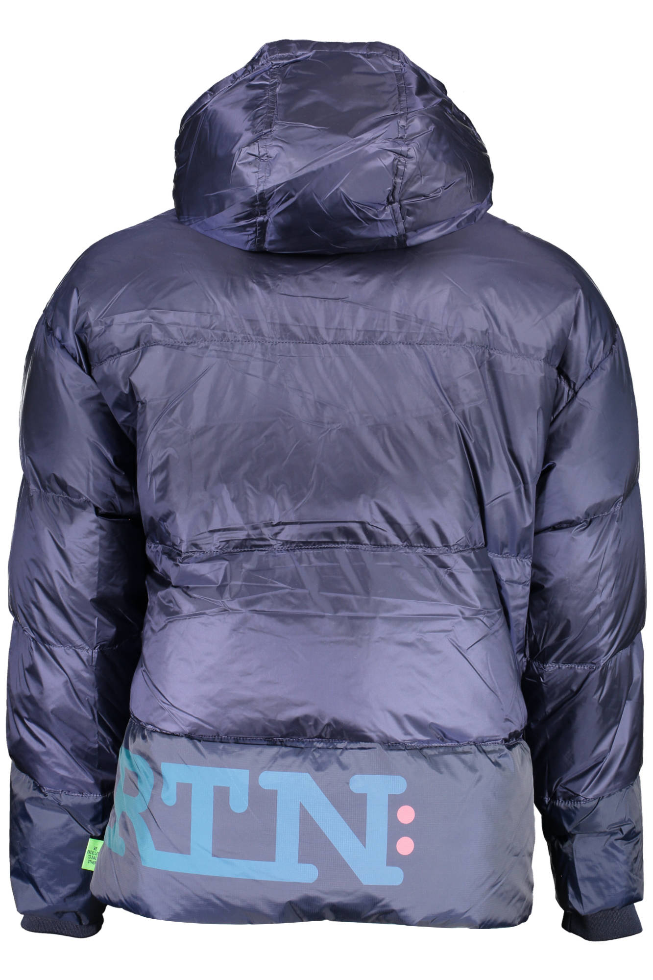 UMO300-PA064_BLU_07017 – Hochwertige Herren-Daunenjacke in Blau mit Kapuze und Kontrastdetails – Größe: L, XL – Farbe: Blu