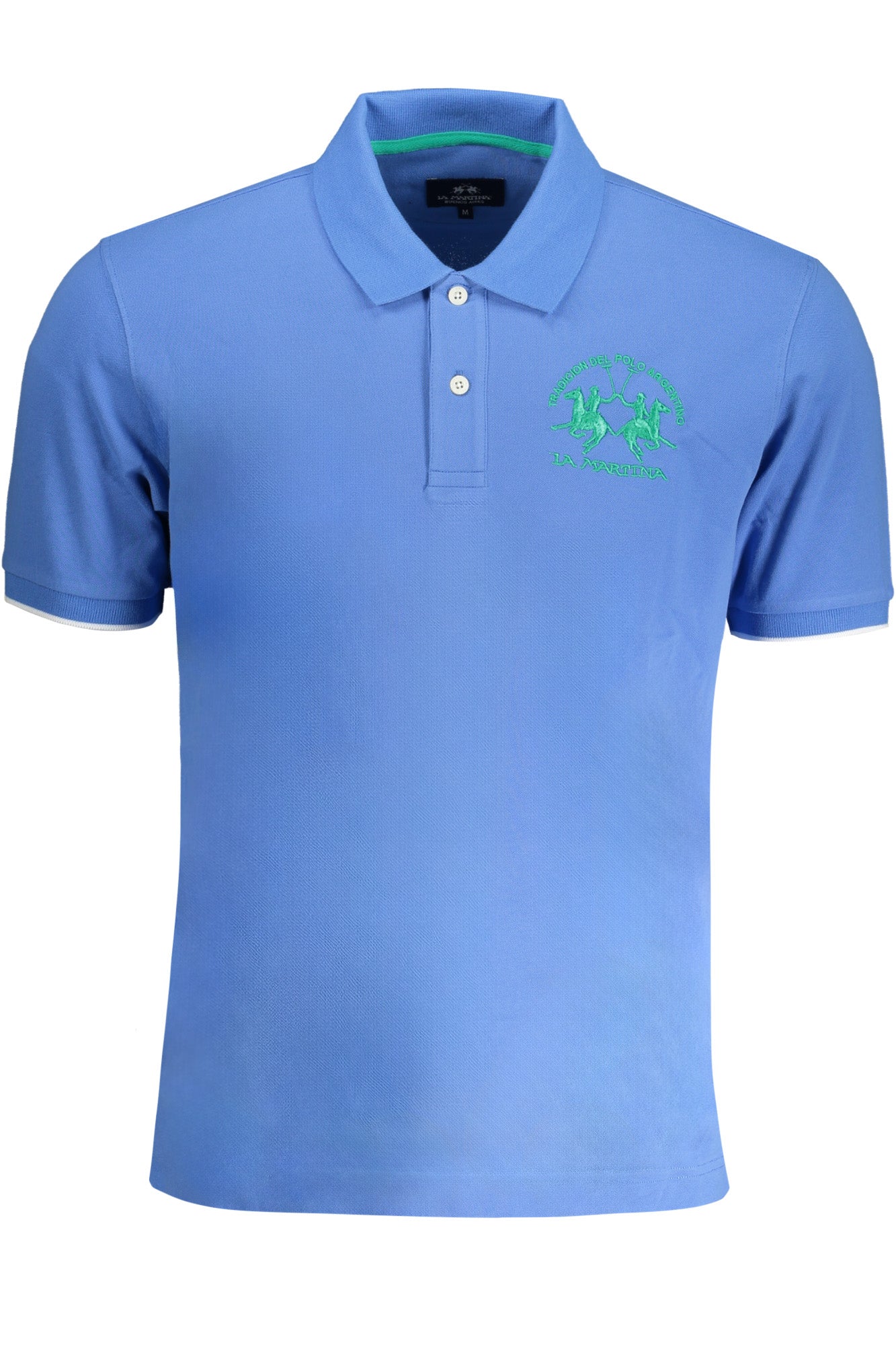 YMP001PK001_AZ07205 – Herren Polo Blau: Kurzarm, Regular Fit, Details, Stickerei, Logo – Größe: S, M, L, XL, 2XL – Farbe: Azzurro