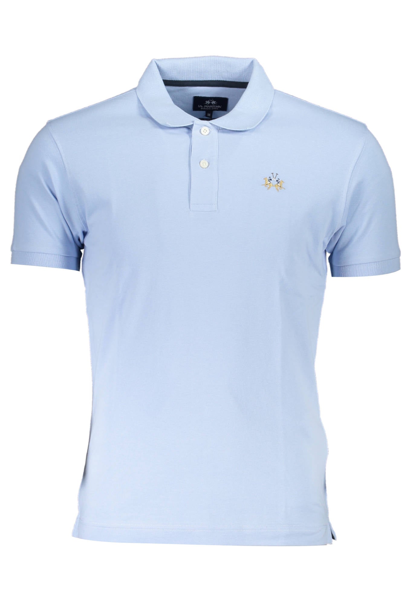 CCMP02-PK001_AZZURRO_07079 – Herren Kurzarm Polo Blau – Slim Fit mit Kontrast & Stickerei – Größe: 2XL – Farbe: Azzurro