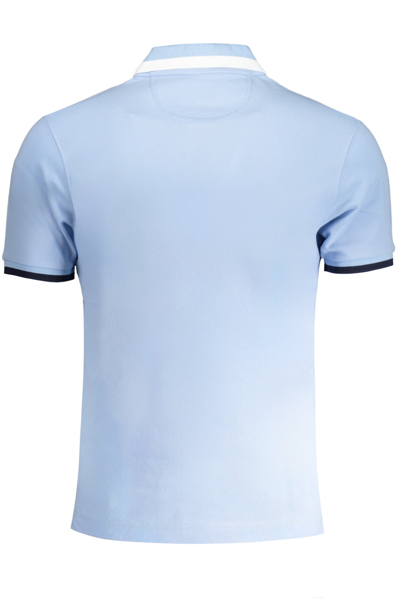 YMP006PK001_AZ07003 – Herren Polo Slim Fit, hellblau mit Kontrast & Stickerei – Größe: 2XL – Farbe: Azzurro