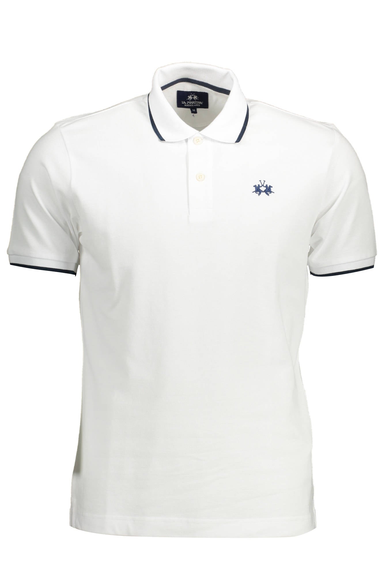 BPMP04-PK031_BIANCO_00001 – Elegantes Kurzarm-Polo für Herren in Weiß mit Stickerei-Details – Größe: M, L, XL, 2XL, 3XL – Farbe: Bianco