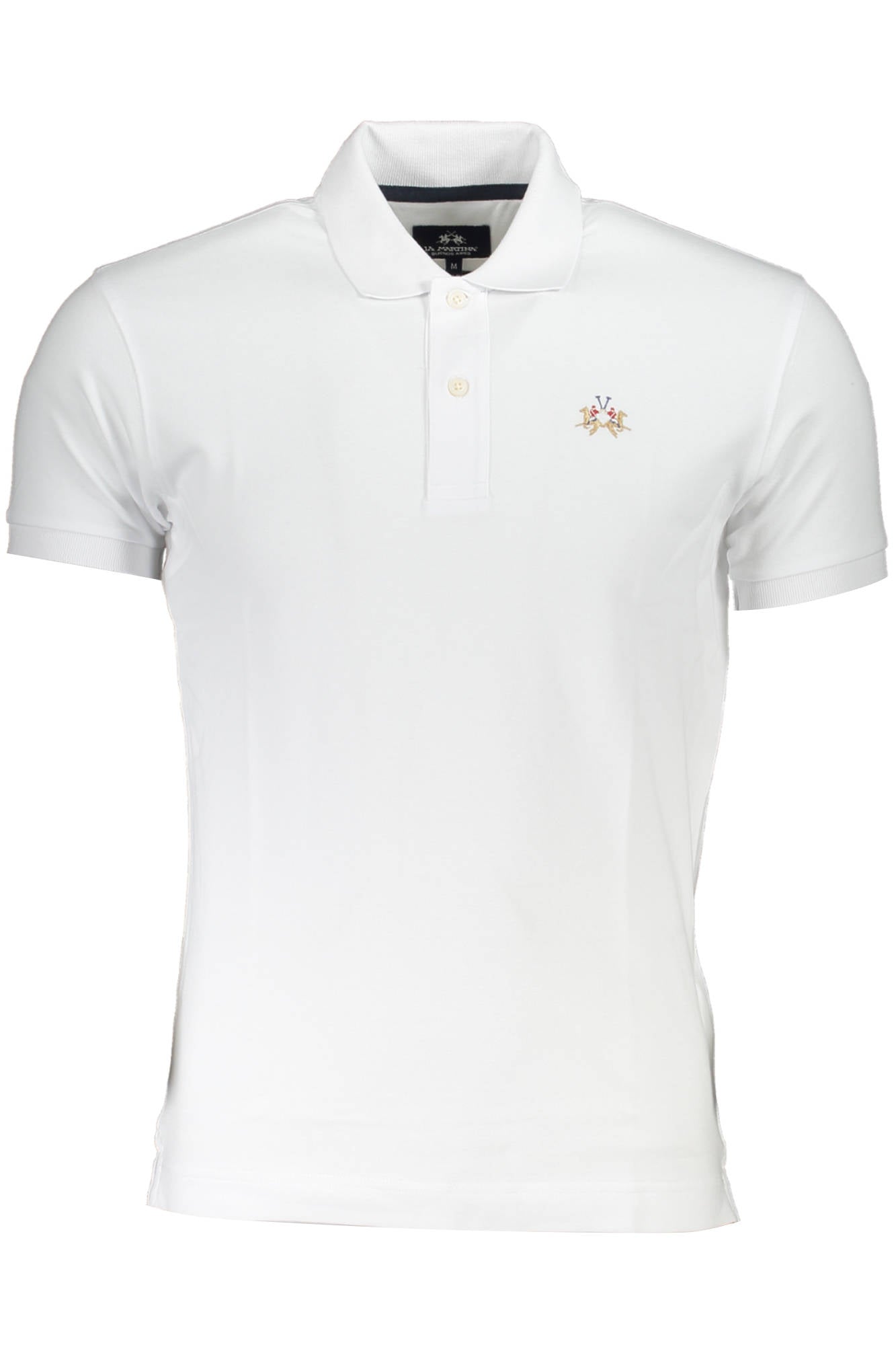 CCMP02PK001_EDCD541_BIANCO0000 – Elegantes Herren Poloshirt Weiß - Slim Fit, Kontrastdesign & Stickereien – Größe: S, 4XL – Farbe: Bianco