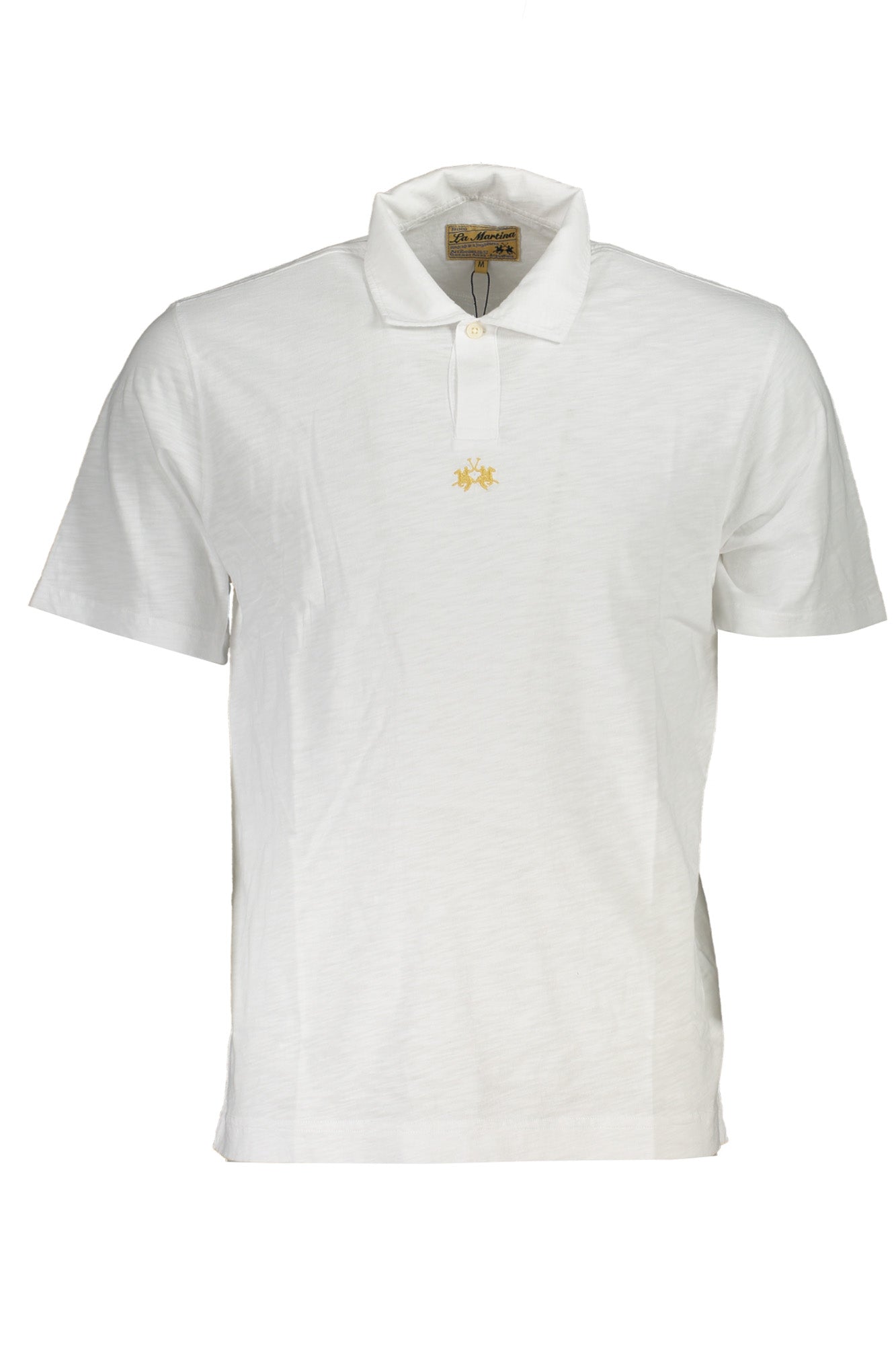 CCMP05JS259_BI00001 – Weißes Herren Poloshirt mit Stickerei - Regular Fit, 1-Knopf Design – Größe: S, M, L, XL, 2XL, 3XL, 4XL – Farbe: Bianco