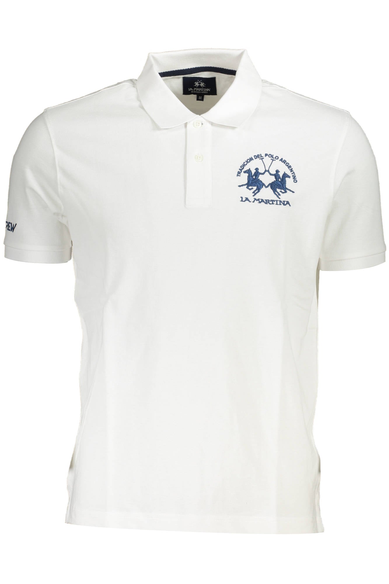 XMP003-PK031_BIANCO_00001 – Herren Polo Kurzarm Weiß, Gestickt & mit 2 Knöpfen - Eleganz Pur – Größe: M, L, XL, 2XL – Farbe: Bianco
