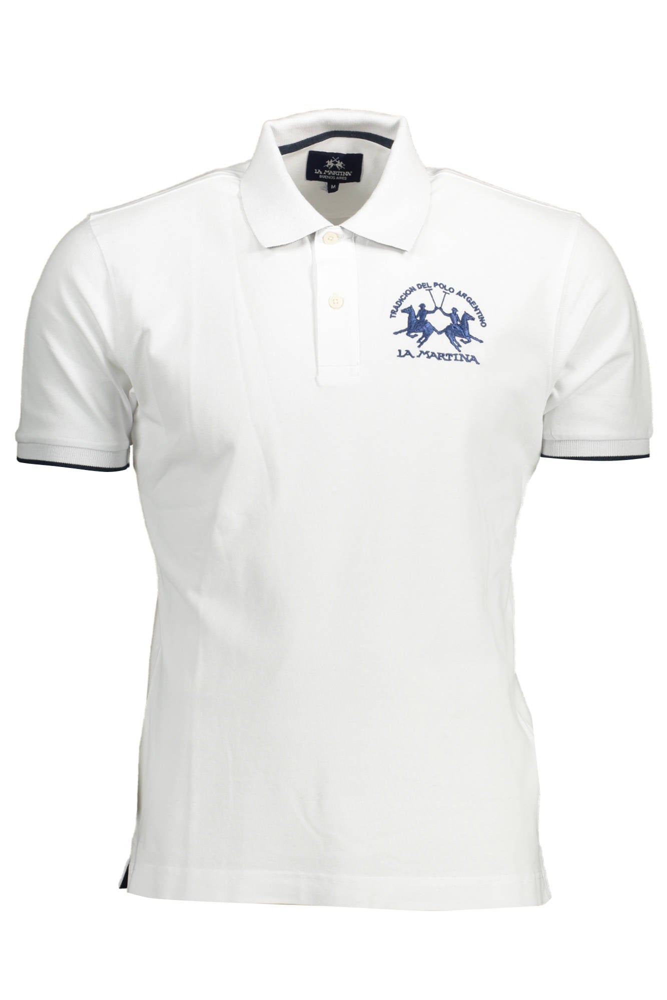 CCMP01PK001_3CCCD25_BIANCO0000 – Herren Poloshirt Weiß - Kurzarm, Regular Fit, Kontrast, Stickerei – Größe: S – Farbe: Bianco