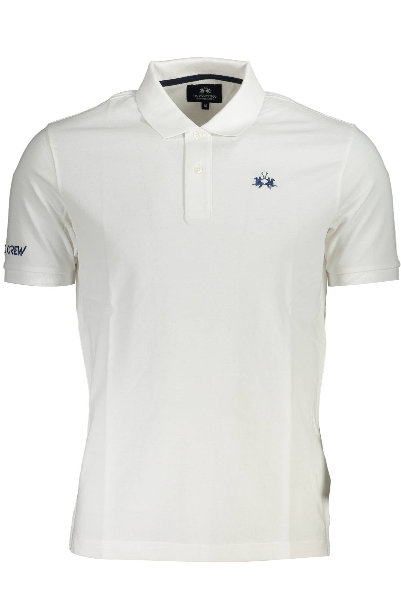 XMP002-PK031_BIANCO_00001 – Elegantes Herren Poloshirt Weiß - Kurzarm, Stickerei, Knöpfe – Größe: M, L, XL – Farbe: Bianco