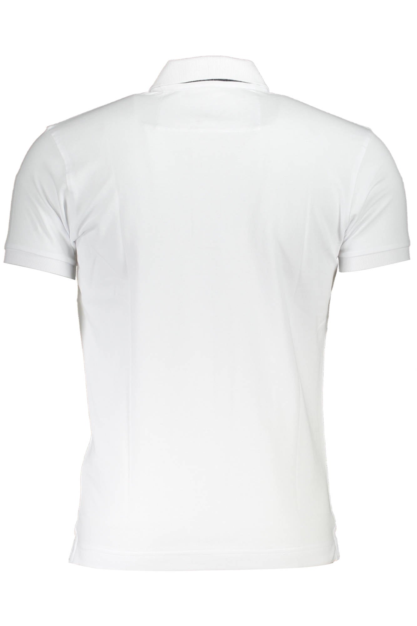 CCMP02PK001_EDCD541_BIANCO0000 – Elegantes Herren Poloshirt Weiß - Slim Fit, Kontrastdesign & Stickereien – Größe: S, 4XL – Farbe: Bianco