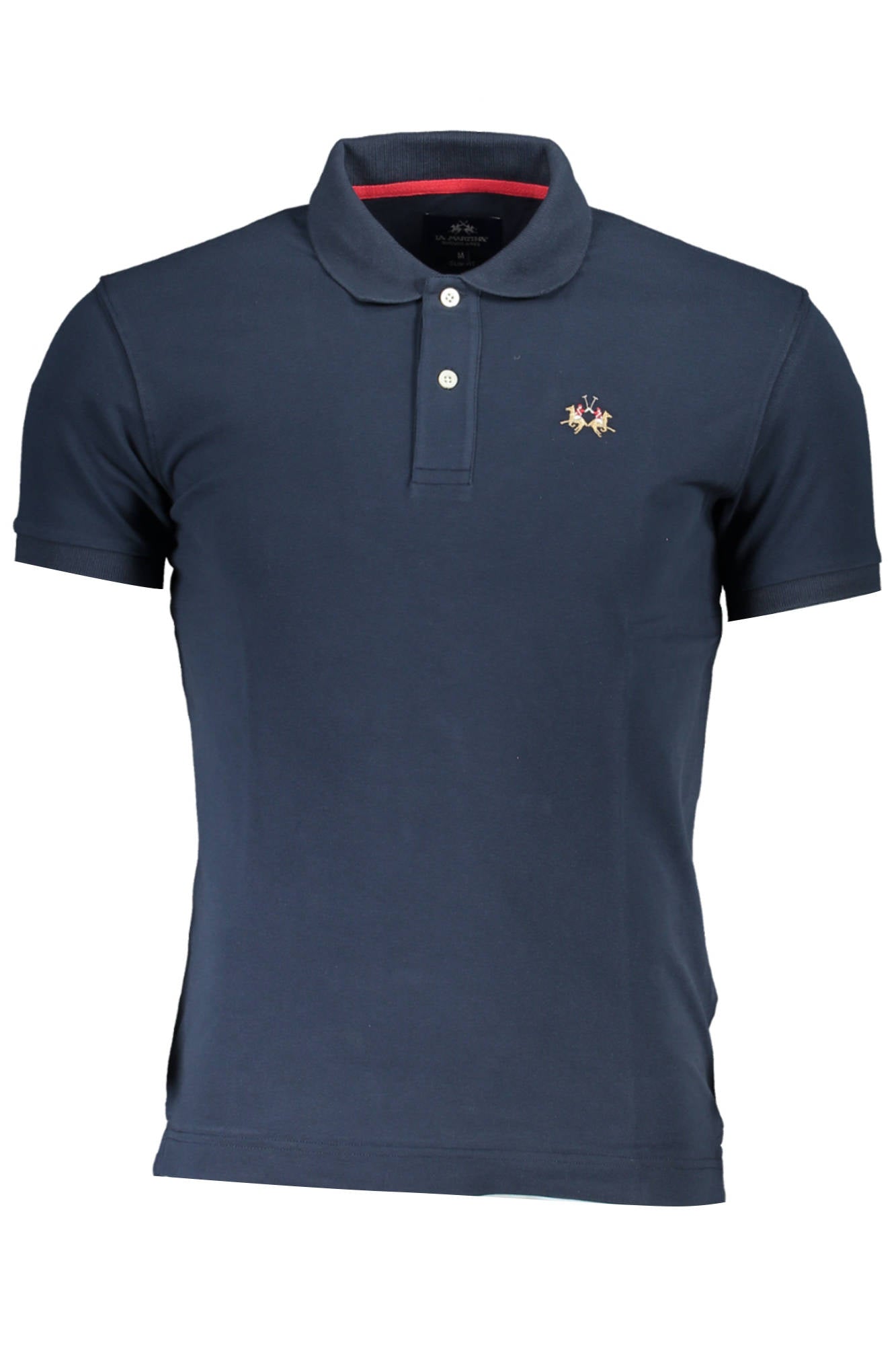 CCMP02PK001_26DF871_BLU07017 – Elegantes blaues Slim Fit Kurzarm-Poloshirt mit Stickerei für Herren – Größe: S – Farbe: Blu