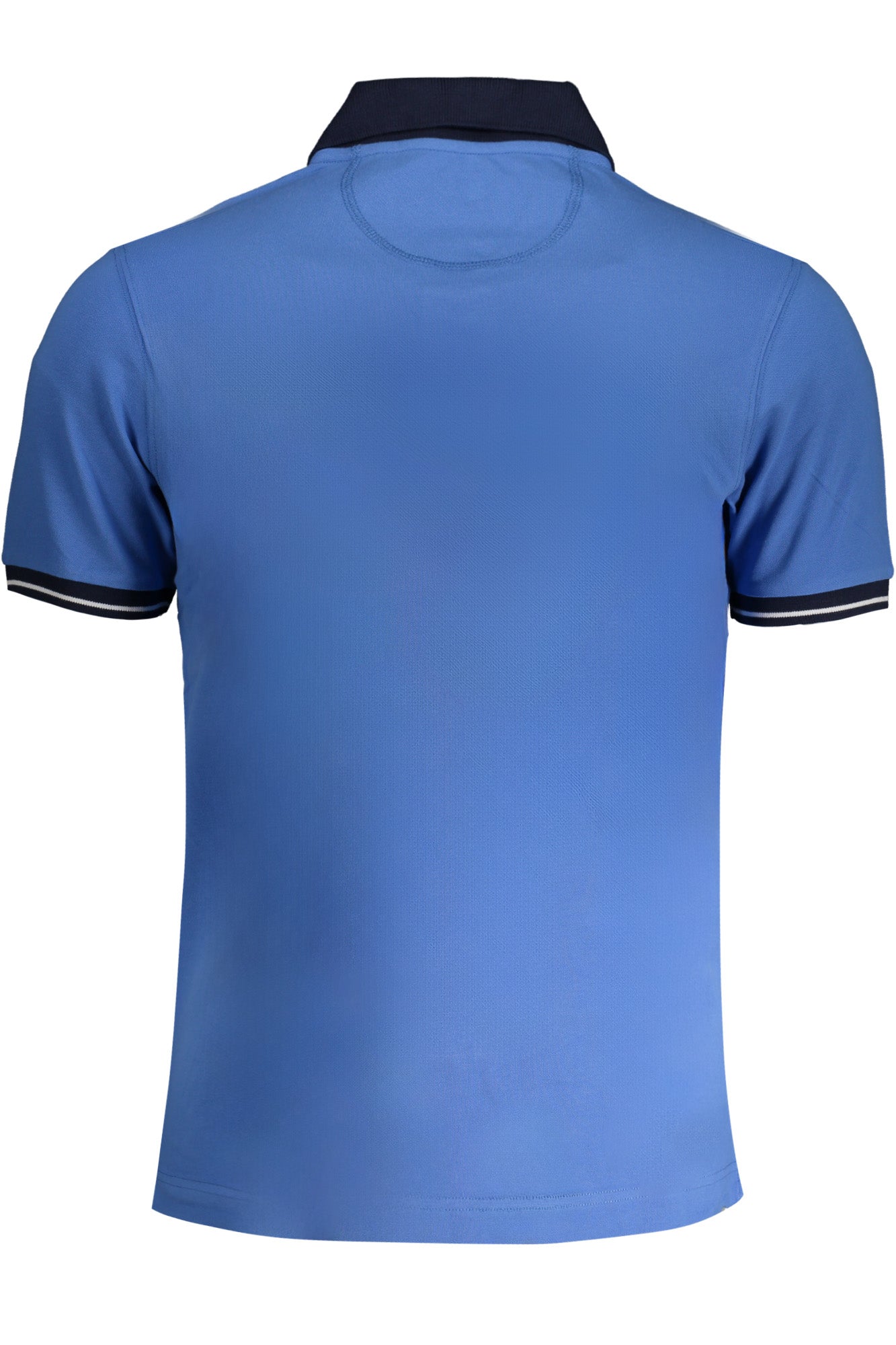 YMP005PK001_BL07205 – Polohemd für Herren: Slim Fit, Blau, Stickerei, Kontrastdetails – Größe: S, M, XL, 2XL, L – Farbe: Blu