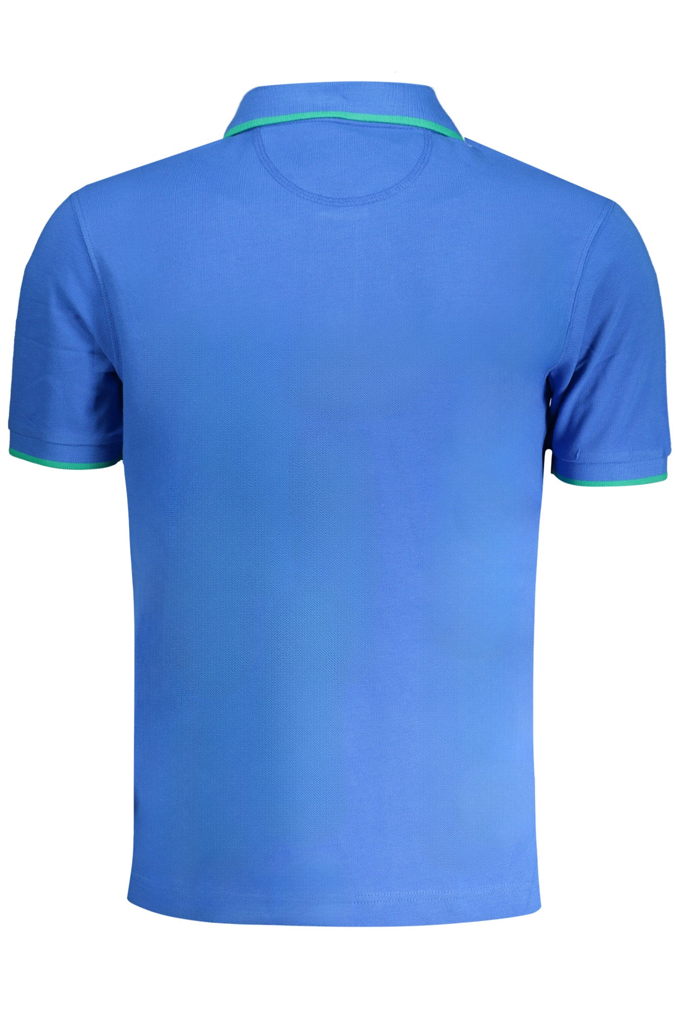 BPMP04PK031_BL07205 – Blaues Herren-Kurzarm-Poloshirt: Stilvolle Details und Stickerei – Größe: S, M, L, XL, 2XL, 3XL – Farbe: Blu