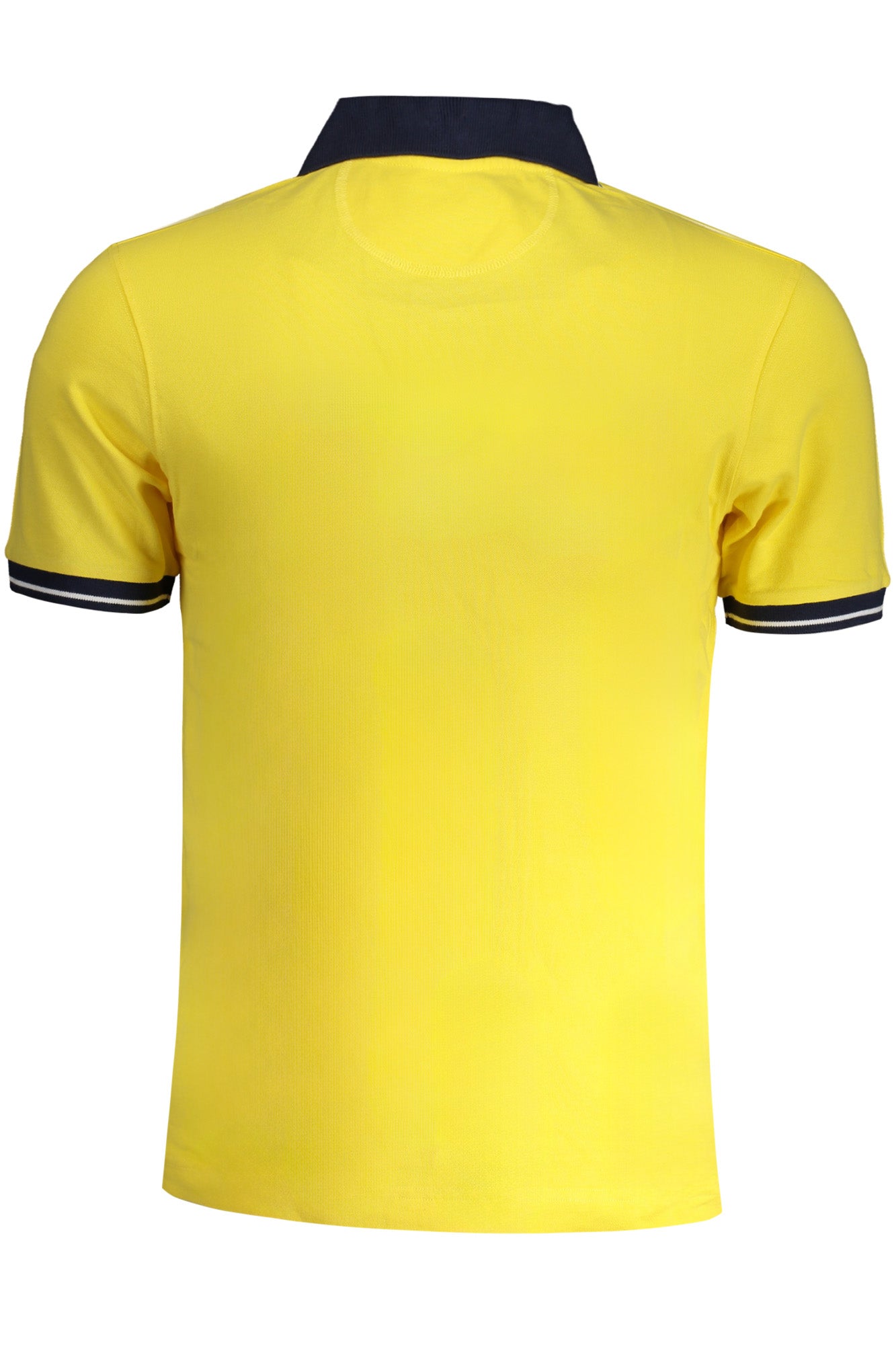 YMP005PK001_GI02101 – Herren Polohemd Gelb Slim Fit Kurzarm mit Stickerei und Kontrasten – Größe: M, L – Farbe: Giallo