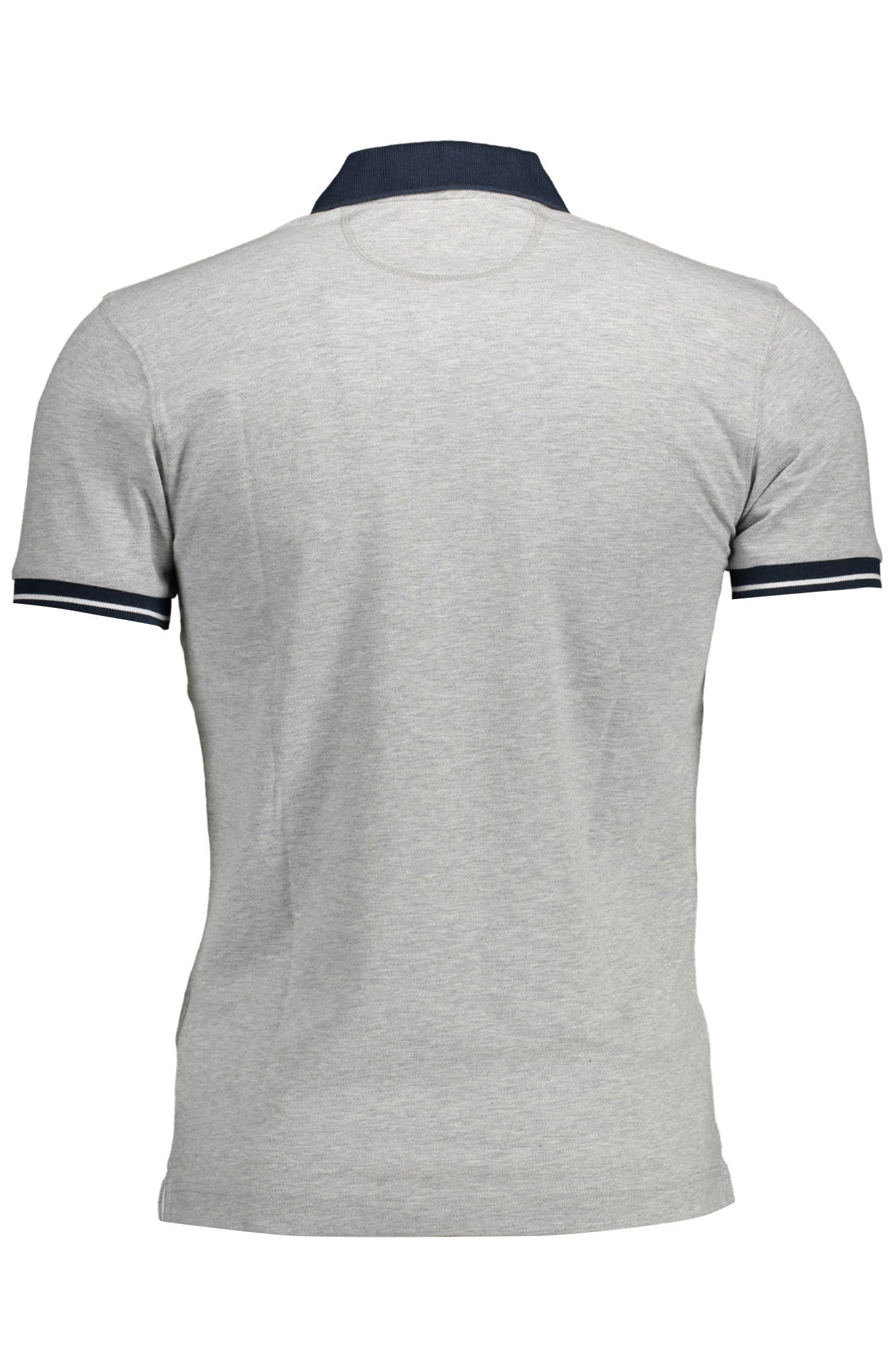 TMP005-PK001_GRIGIO_01001 – Herren Slim Fit Polo Grau - Kurzarm, Kontrastdetails & Stickerei – Größe: XL, 2XL, L – Farbe: Grigio