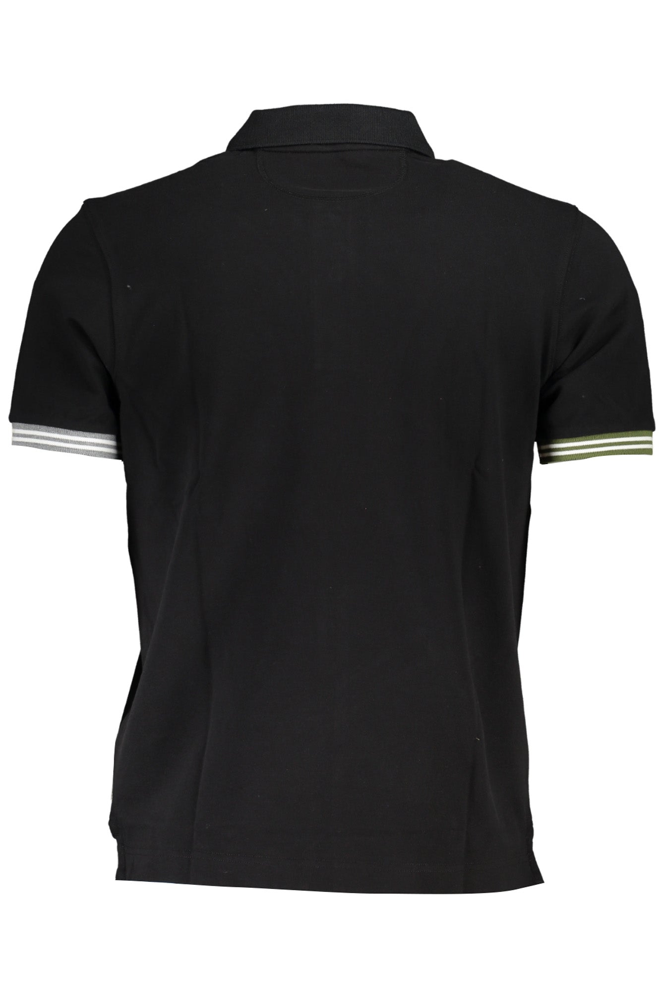 WMP009PK001_NE09999 – Herren Schwarz Polo Kurzarm - Regular Fit, Kontrastdetails & Stickerei – Größe: XL – Farbe: Nero
