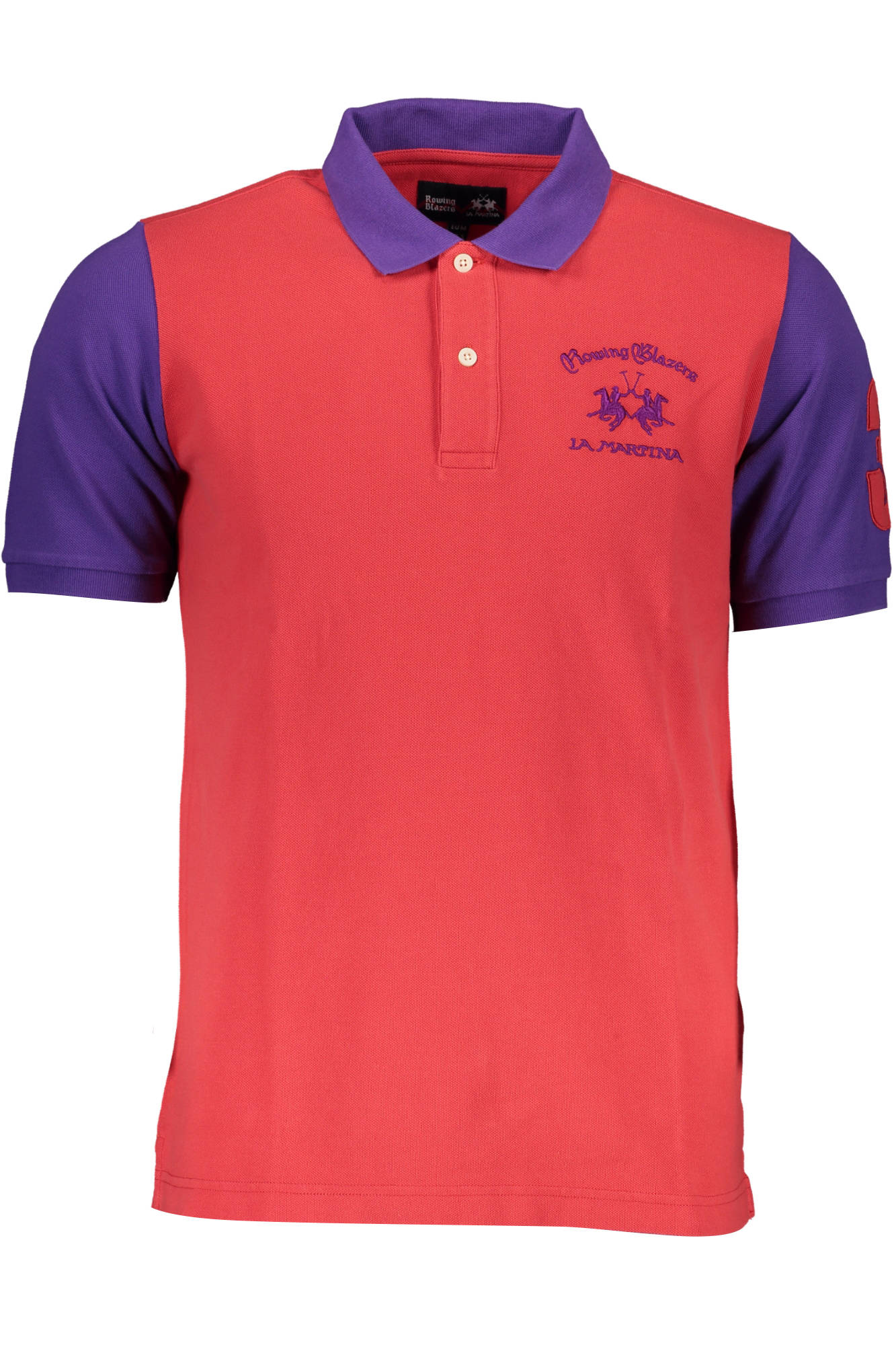 UMP308-PK151_ROSSO_06042 – Herren Poloshirt Rot Kurzarm mit Stickerei und Kontrastdetails – Größe: L, XL – Farbe: Rosso