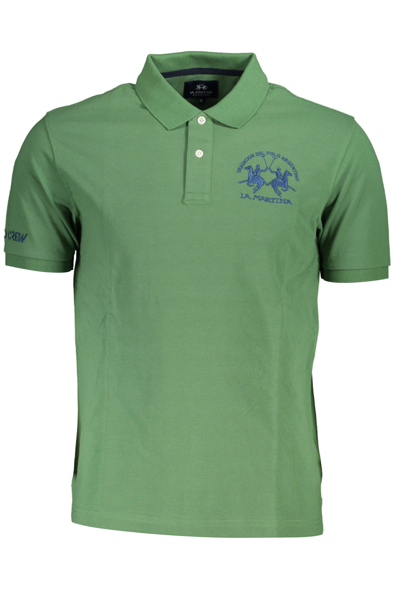 XMP003-PK031_VERDE_03045 – Elegantes Herren Kurzarm-Polo in Grün mit Stickerei und Logo – Größe: M – Farbe: Verde