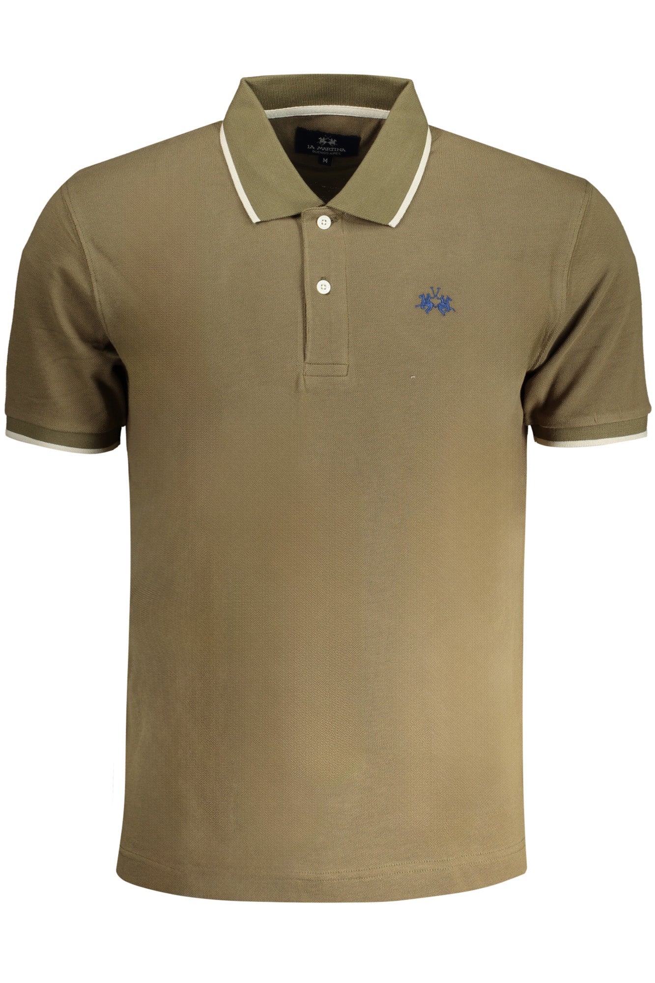 BPMP04PK031_VE03197 – Herren Polo Grün - Kurzarm, Regular Fit, Mit Stickerei & Kontrastdetails – Größe: S, M, L, XL, 2XL, 3XL – Farbe: Verde