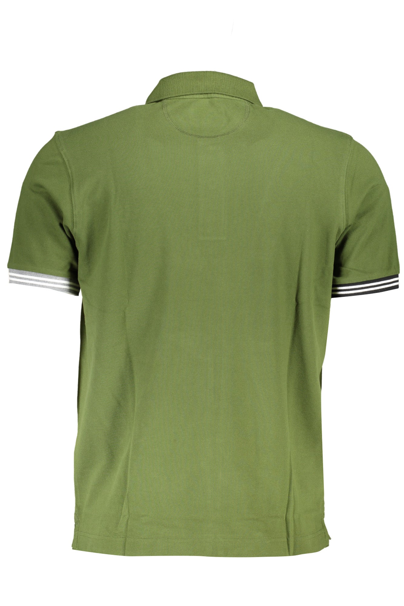 WMP009PK001_VE03067 – Herren Kurzarm-Polo in Grün mit Stickerei und Kontrastdetails – Größe: S, L, XL – Farbe: Verde
