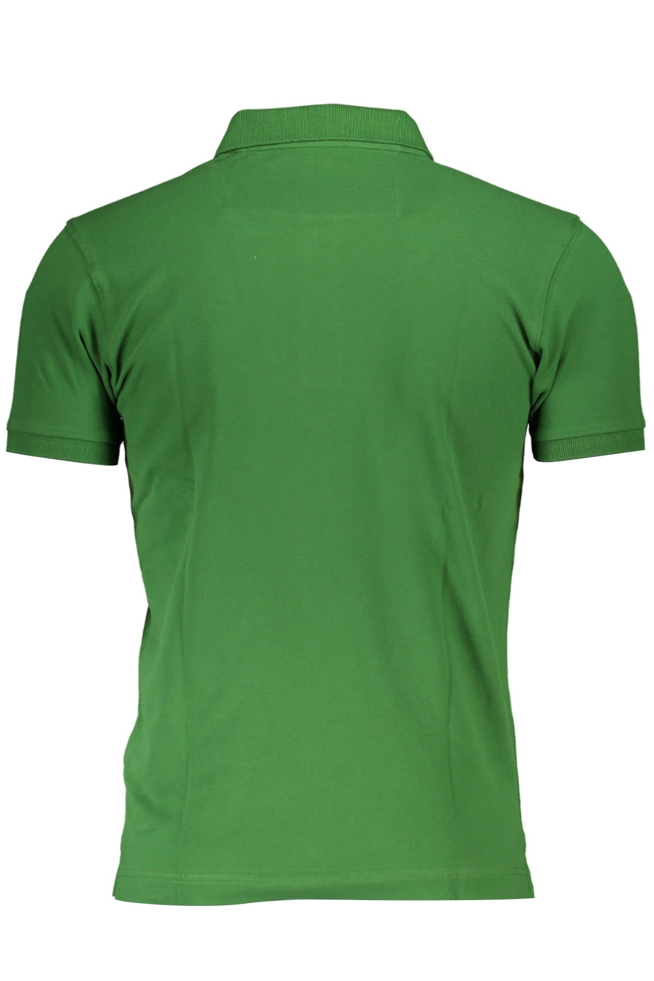 CCMP02-PK001_VERDE_03045 – Herren Kurzarm-Polo, Slim Fit, Grün mit Stickerei und Kontrastdetails – Größe: L, XL, 2XL, 3XL – Farbe: Verde
