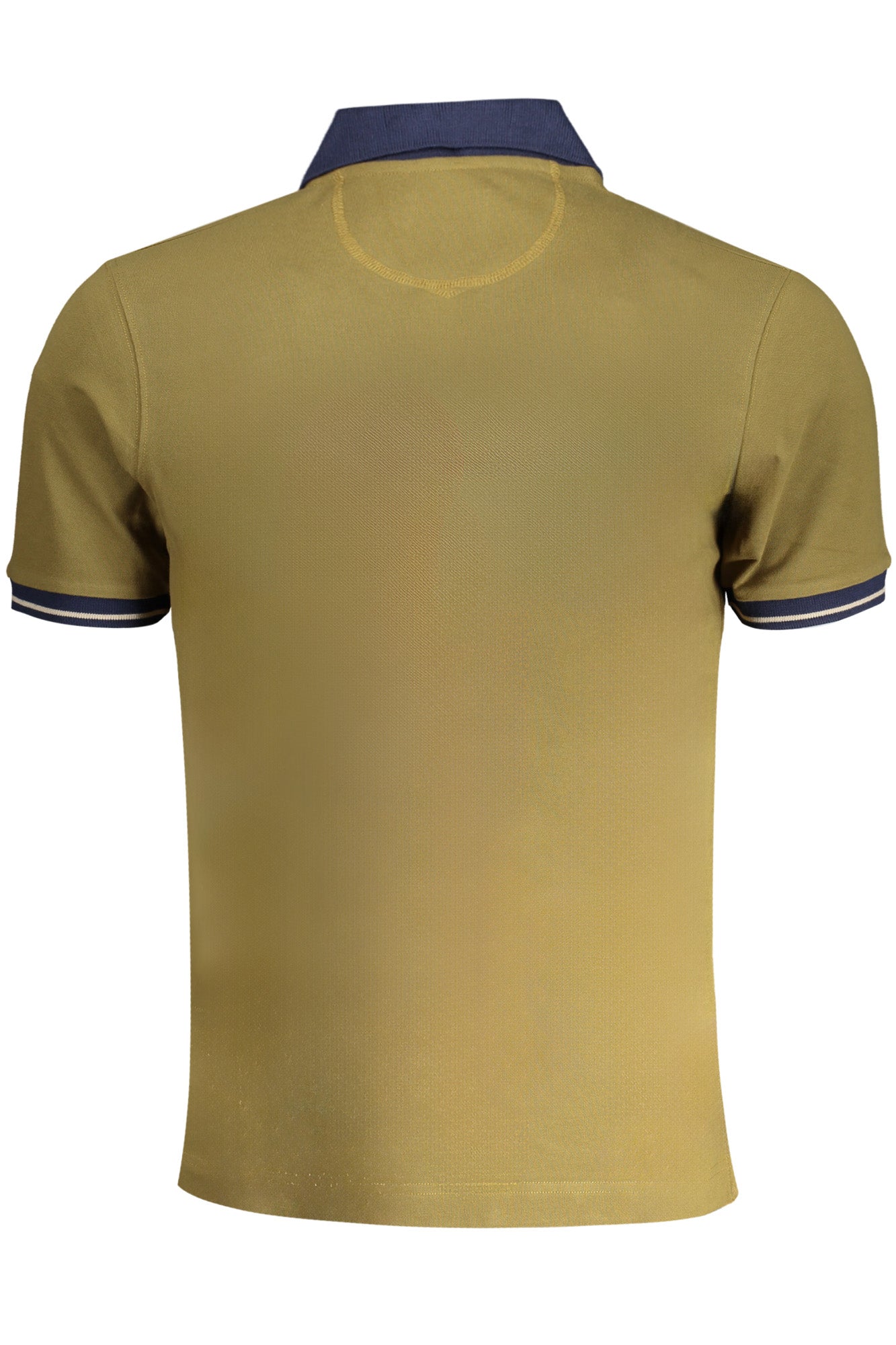 YMP005PK001_VE03197 – Herren Slim Fit Kurzarm-Poloshirt Grün mit Stickerei & Kontrastdetails – Größe: S, M, XL, 2XL – Farbe: Verde