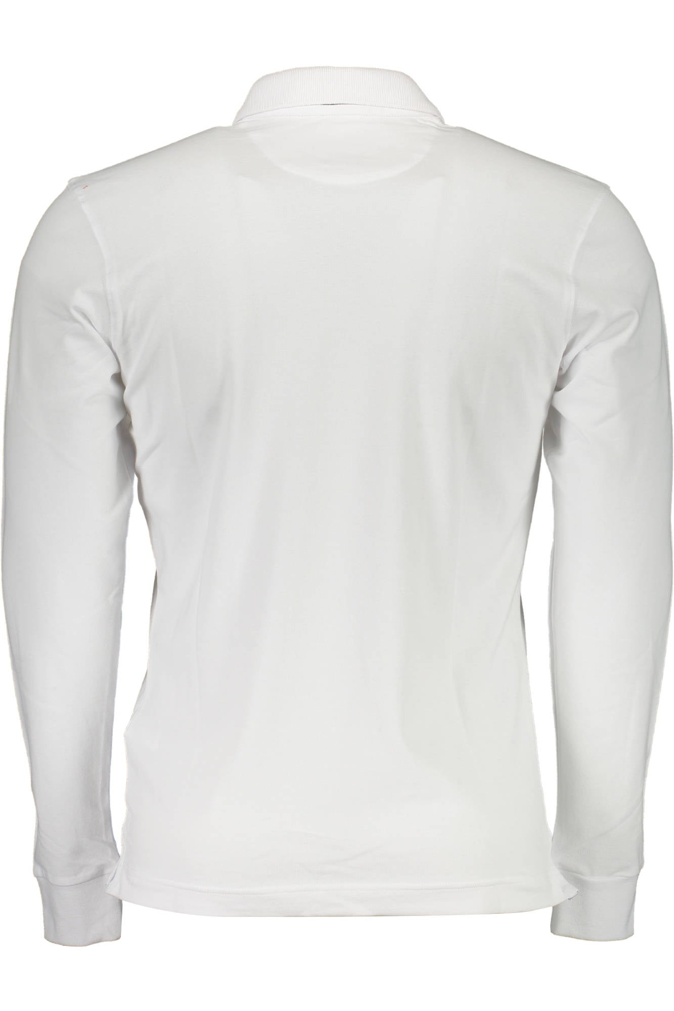 CCMP04-PK001_BIANCO_00001 – Elegantes Herren Langarm-Poloshirt in Weiß mit Stickerei-Details – Größe: M, L, XL, 2XL, 3XL – Farbe: Bianco