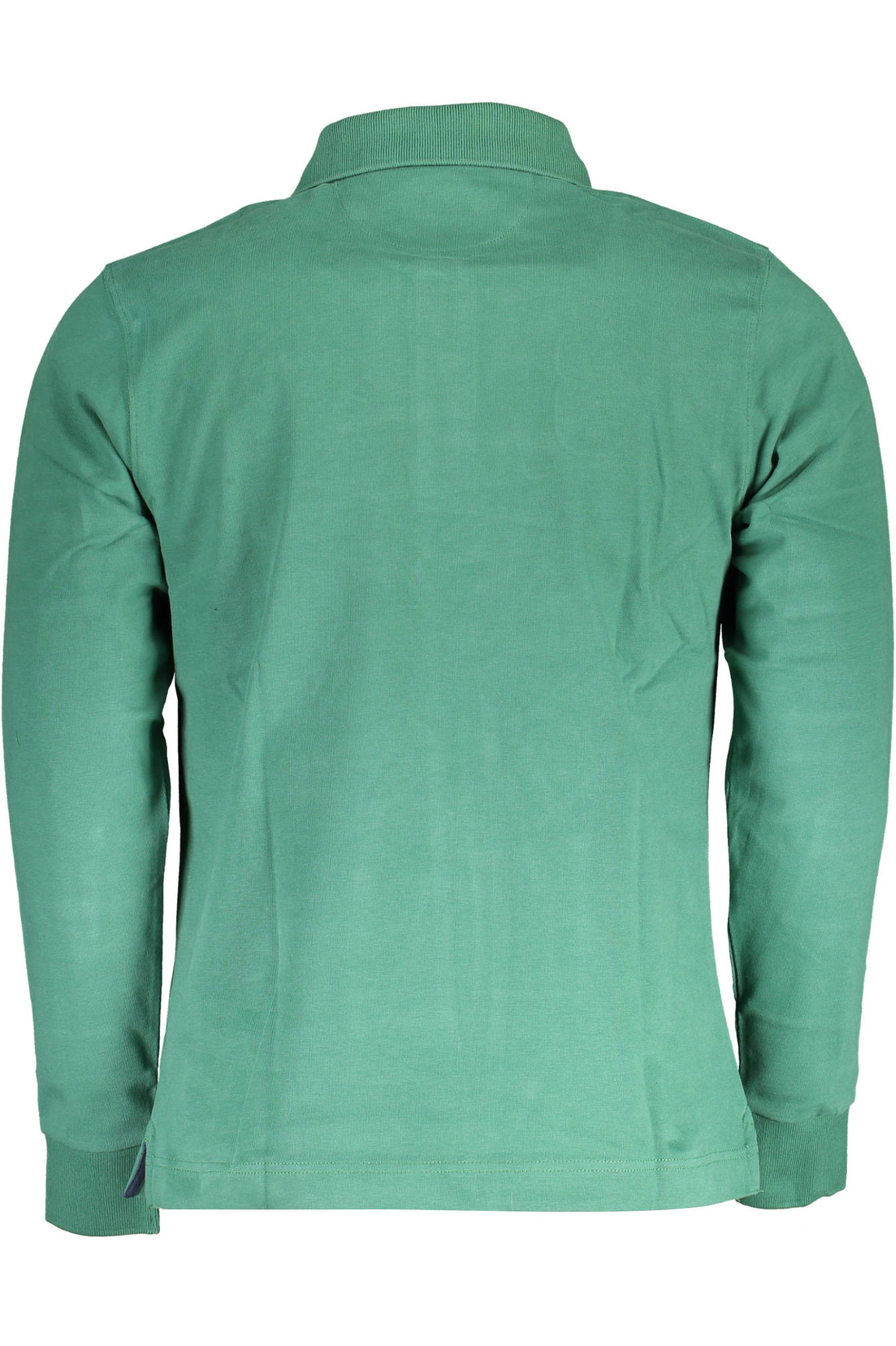 XMP305-JS005_VERDE_03031 – Herren Langarm-Poloshirt in Grün mit Stickerei und Druck – Größe: M, L, XL, 2XL, 3XL – Farbe: Verde