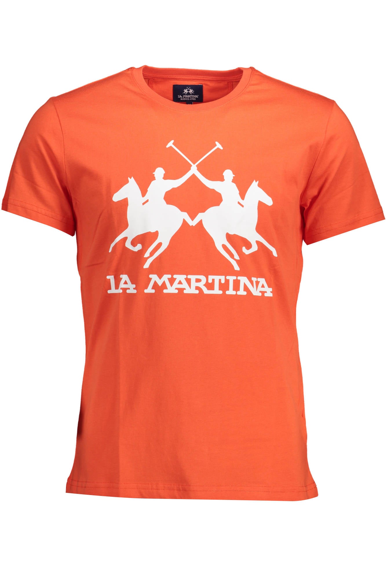 TMR001-JS206_ARANCIO_6097 – Herren T-Shirt Orange Kurzarm Regular Fit mit Druck und Logo – Größe: L – Farbe: Arancione