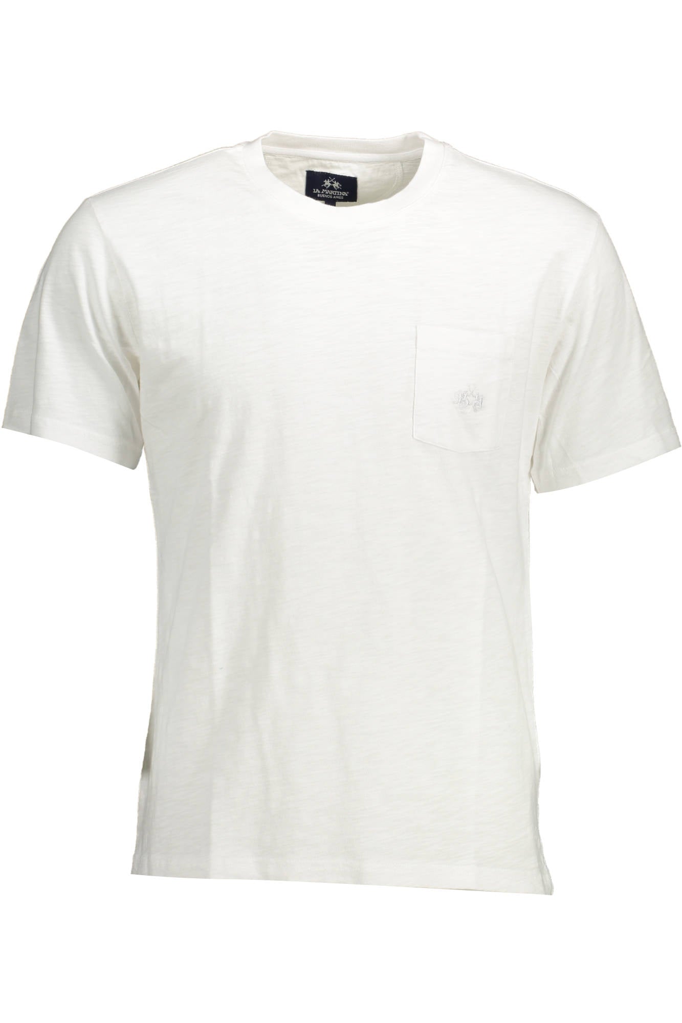TMR006-JS259_BIANCO_00001 – Herren Kurzarm T-Shirt Weiß - Regular Fit mit Stickerei & Brusttasche – Größe: M, L, XL, 2XL, 3XL – Farbe: Bianco