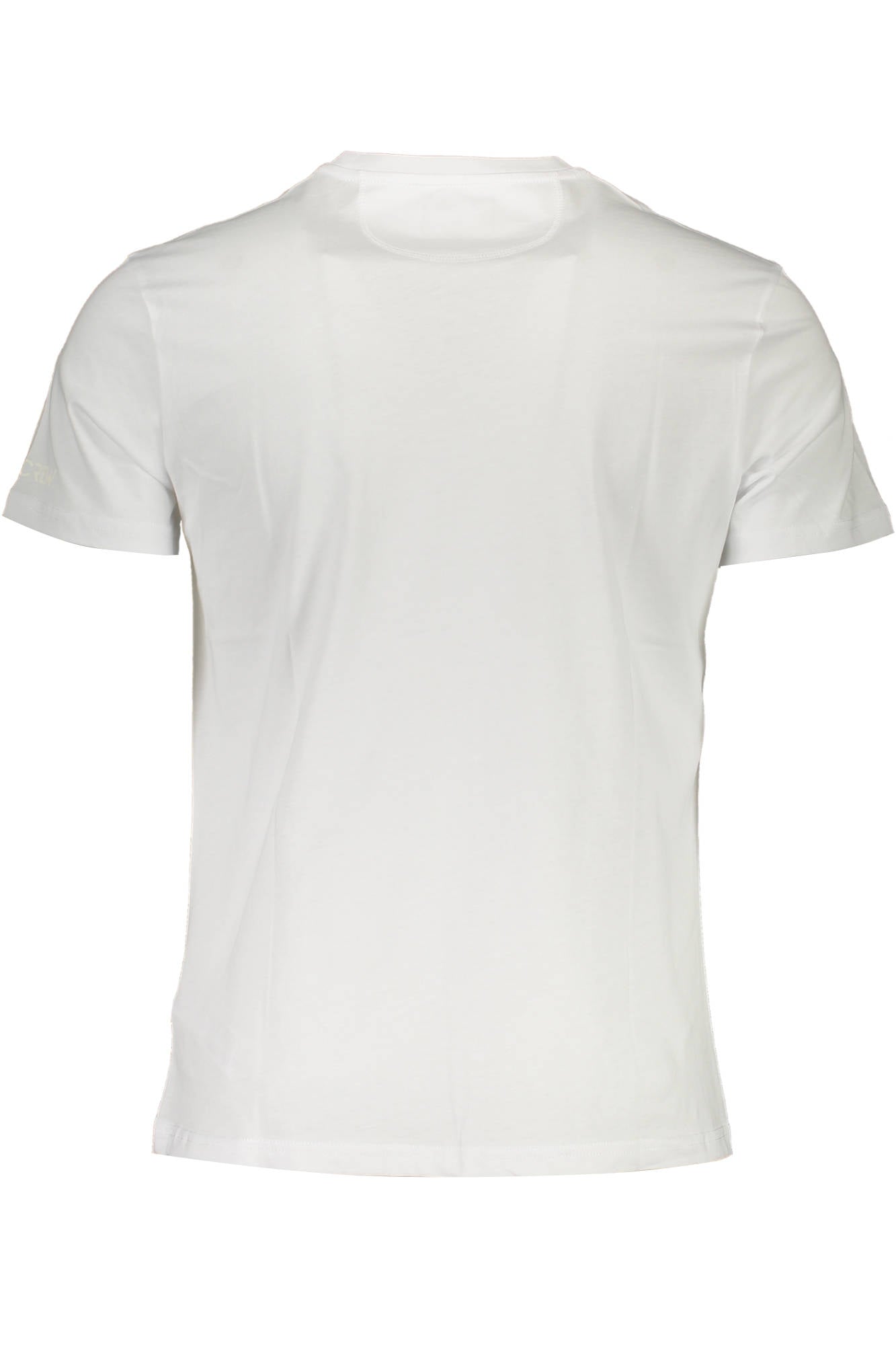 XMR005-JS206_BIANCO_00001 – Weißes Herren-T-Shirt mit Rundhals und Aufdruck – Kurzarm, stylisch – Größe: S, M, L, XL, 2XL, 3XL – Farbe: Bianco