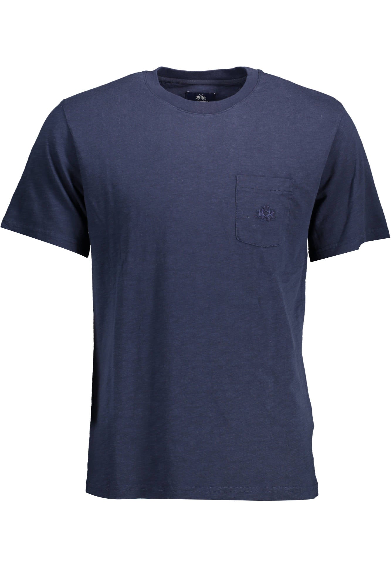 TMR006-JS259_BLU_07017 – Herren Kurzarm T-Shirt in Blau - Stickerei & Brusttasche – Größe: M, L, XL, 2XL, 3XL – Farbe: Blu