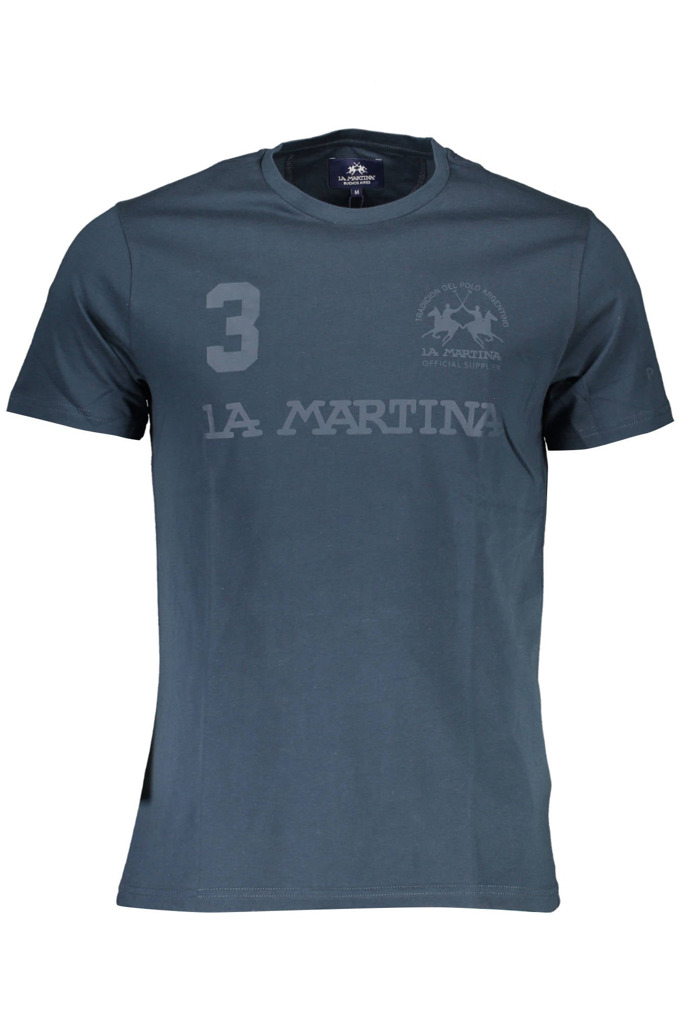 XMR309-JS206_BLU_07017 – Herren T-Shirt Blau - Kurzarm, Rundhals, Stylischer Druck – Größe: M, XL – Farbe: Blu