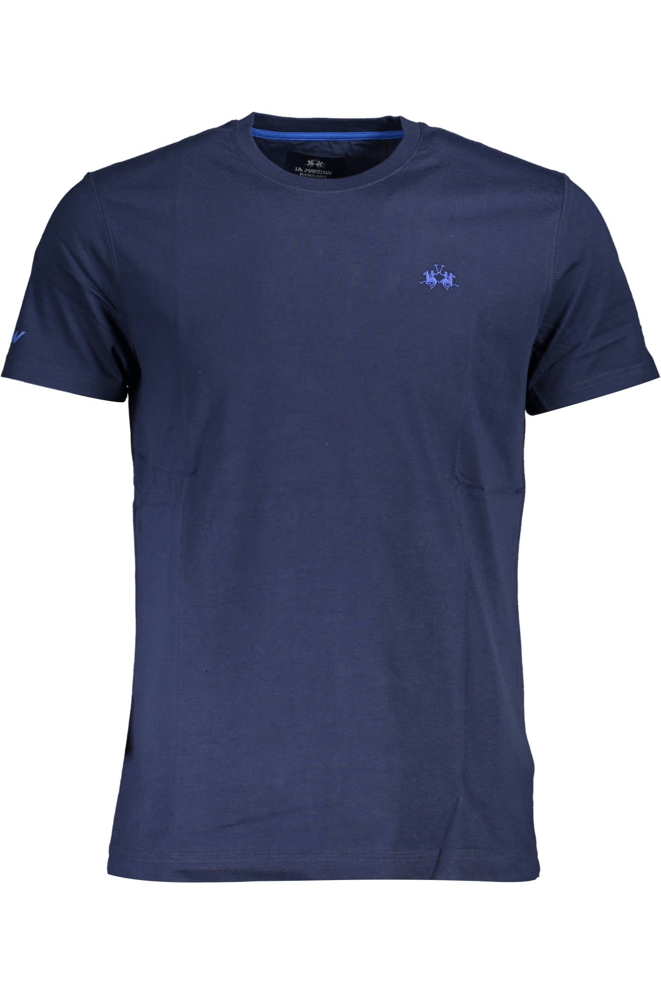 XMR010-JS206_BLU_07017 – Herren Kurzarm T-Shirt Blau – Regular Fit mit Stickerei und Druck – Größe: M, L, XL, 2XL – Farbe: Blu