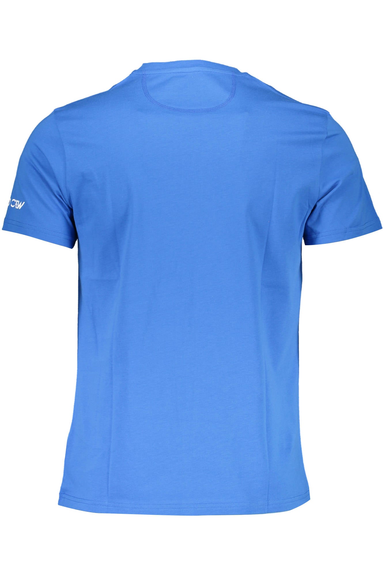 XMR006-JS206_BLU_07165 – Hochwertiges Herren T-Shirt Blau Kurzarm mit Logo & Stickerei – Größe: M, L, XL – Farbe: Blu