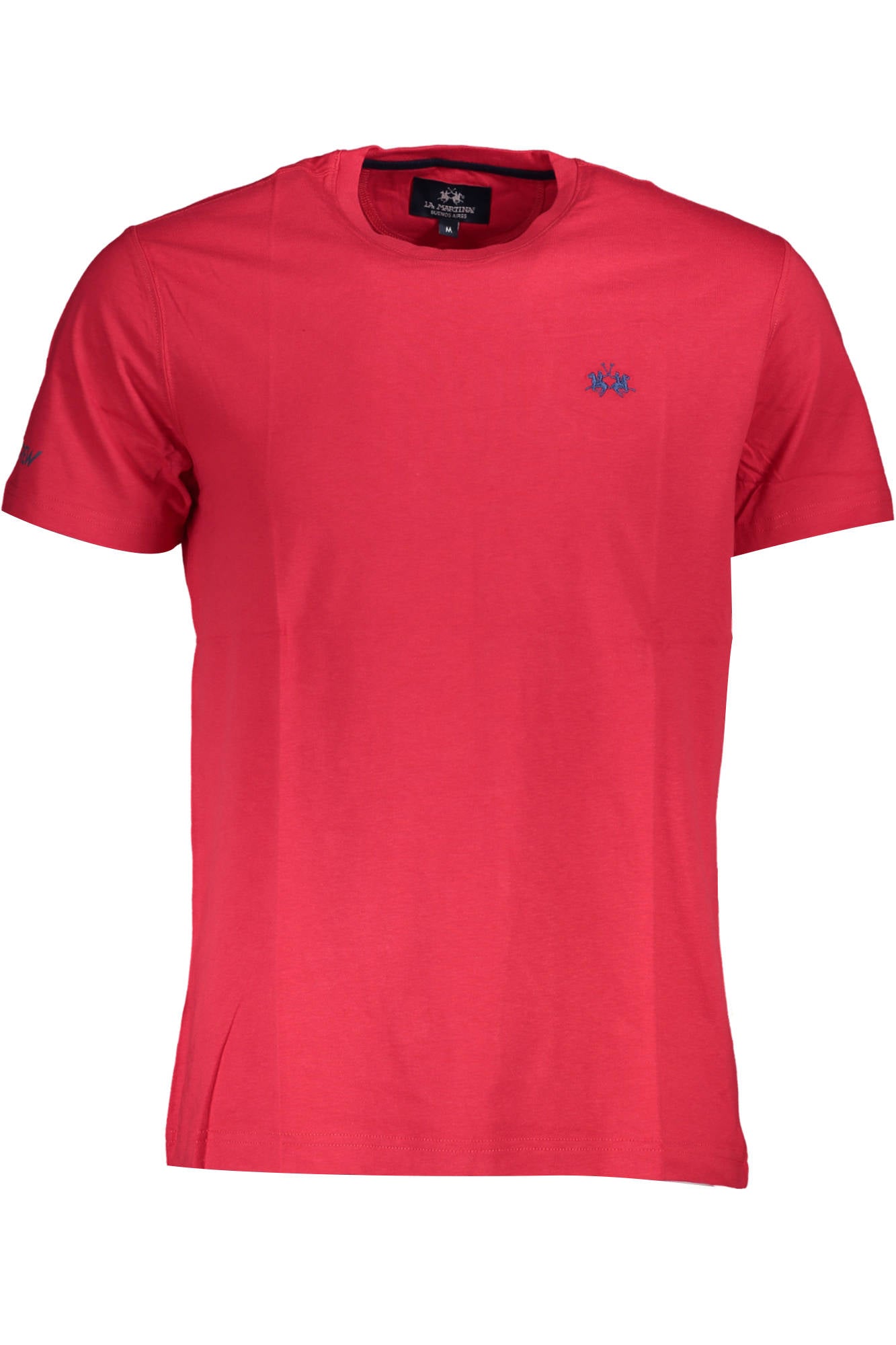 XMR010-JS206_ROSSO_06005 – Herren Kurzarm T-Shirt in Rot - Regular Fit mit Stickerei & Logo – Größe: M, L, XL, 2XL – Farbe: Rosso
