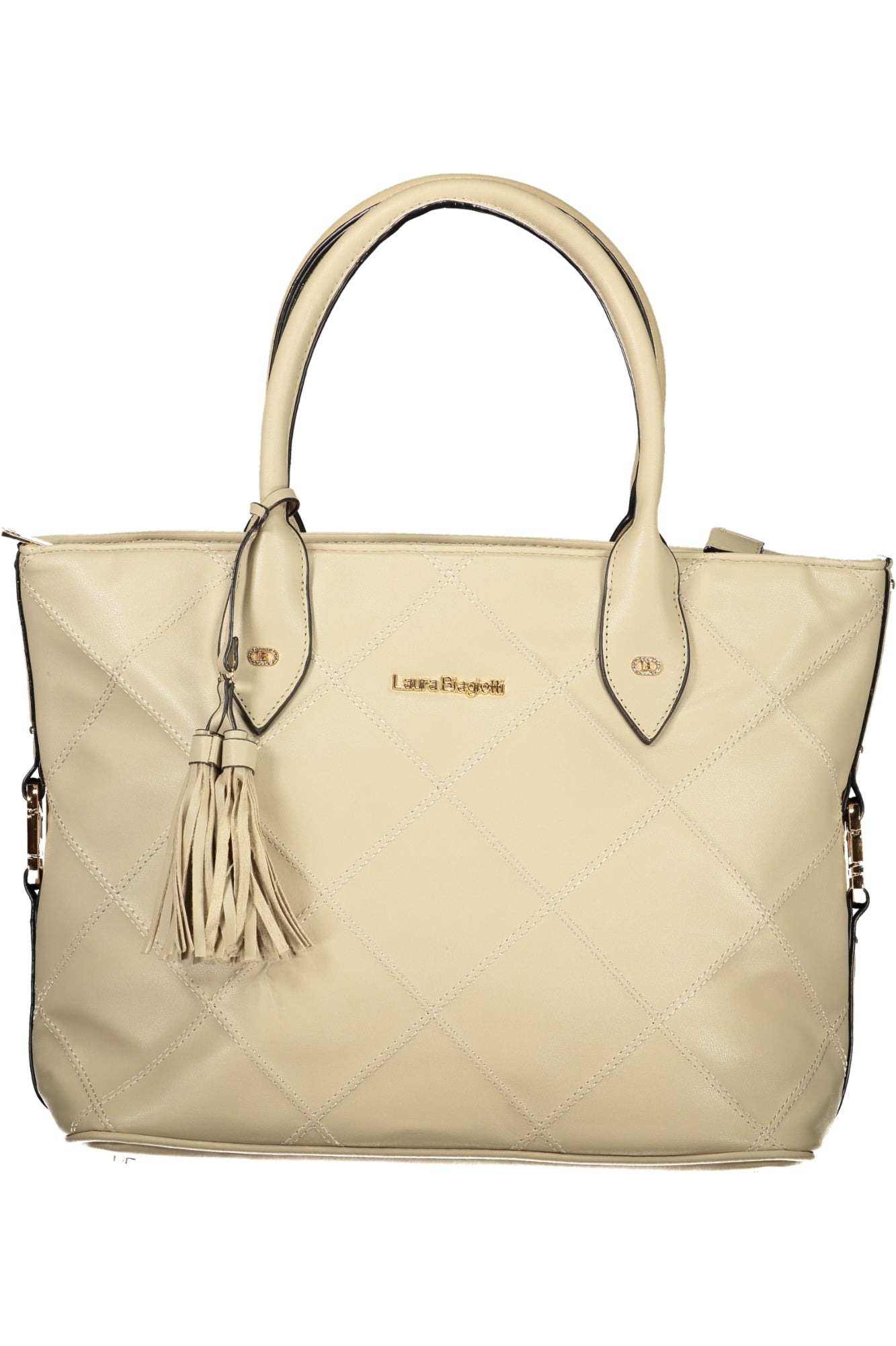 LB25W-120-1_BENATURA – Damen Handtasche Beige mit Fächern & Schultergurt - Stilvoll & Praktisch – Größe: UNI – Farbe: Beige