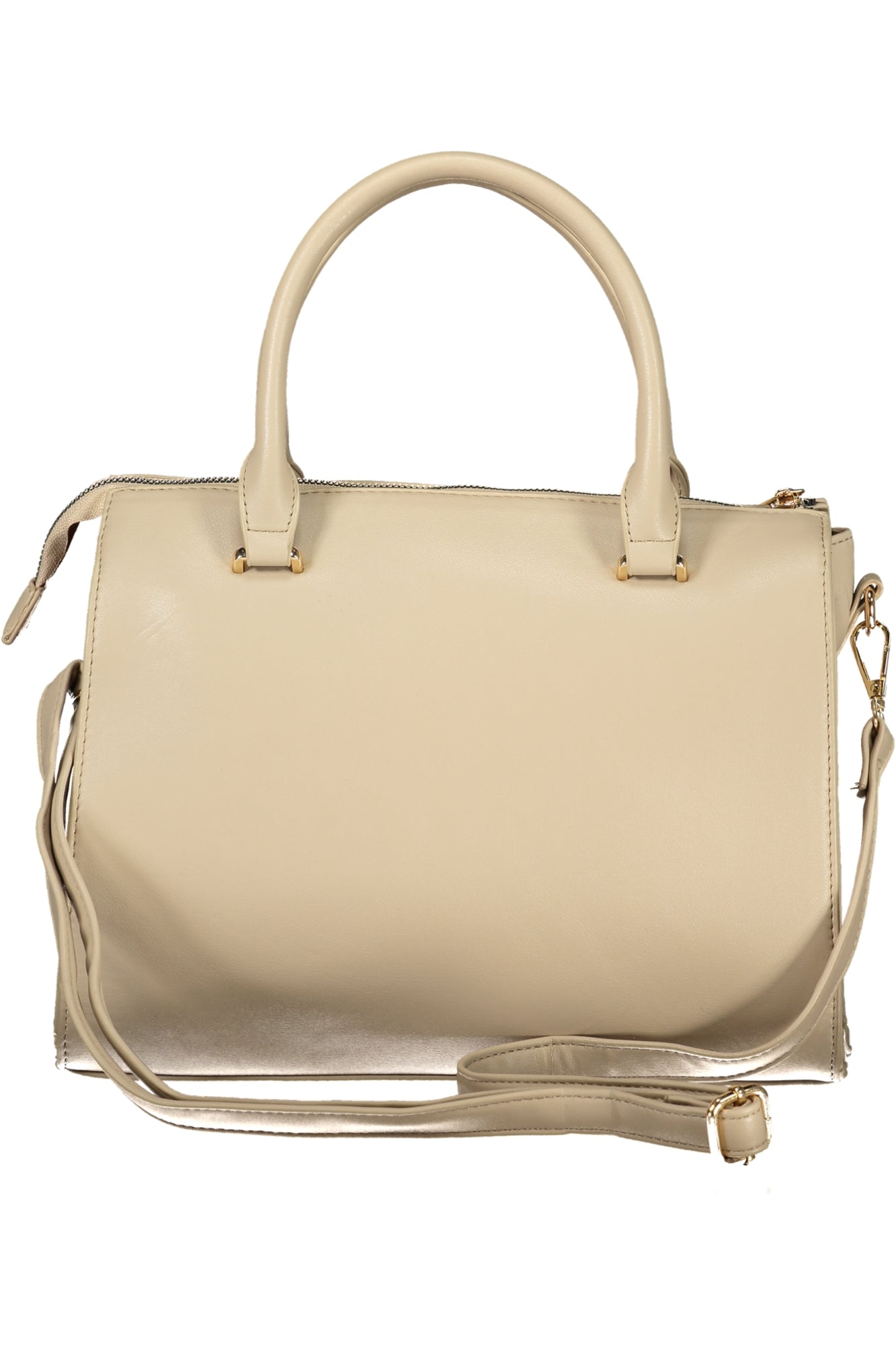 LB25W-112-1_BENATURA – Elegante Damen Handtasche Beige mit Schultergurt und Kontrastdetails – Größe: UNI – Farbe: Beige