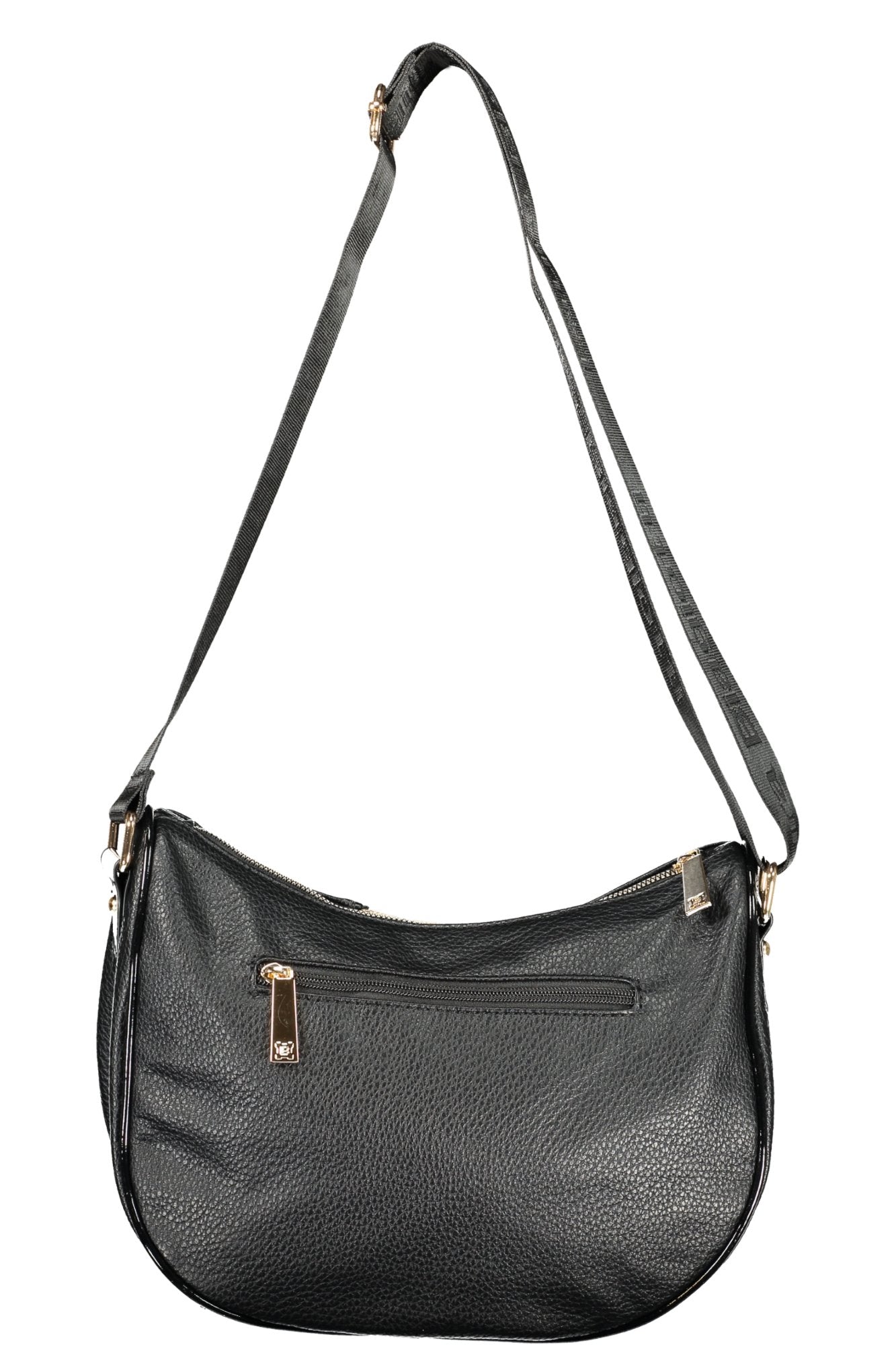 LB25W-104-1_NENERO – Elegante Schwarze Damentasche mit Schultergurt und Kontrastdetails – Größe: UNI – Farbe: Nero